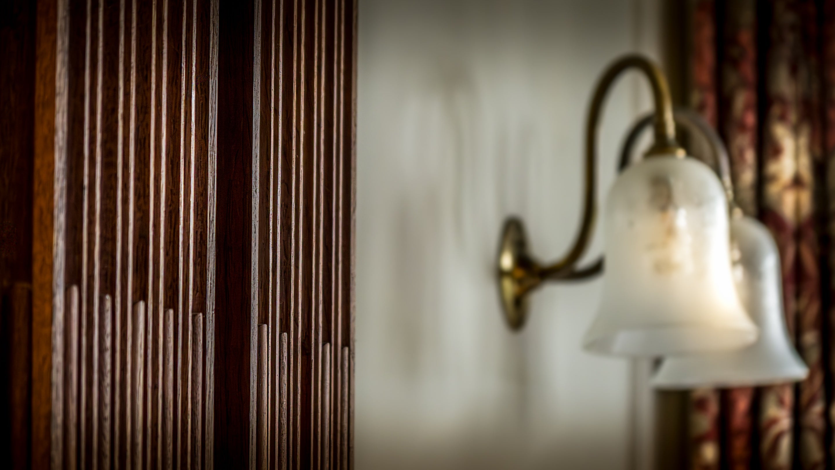 Period wood panelling at Deben View, Suffolk