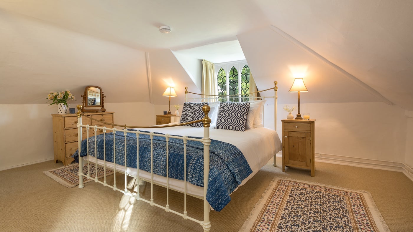 The double bedroom at Horringer Park Gates, Suffolk