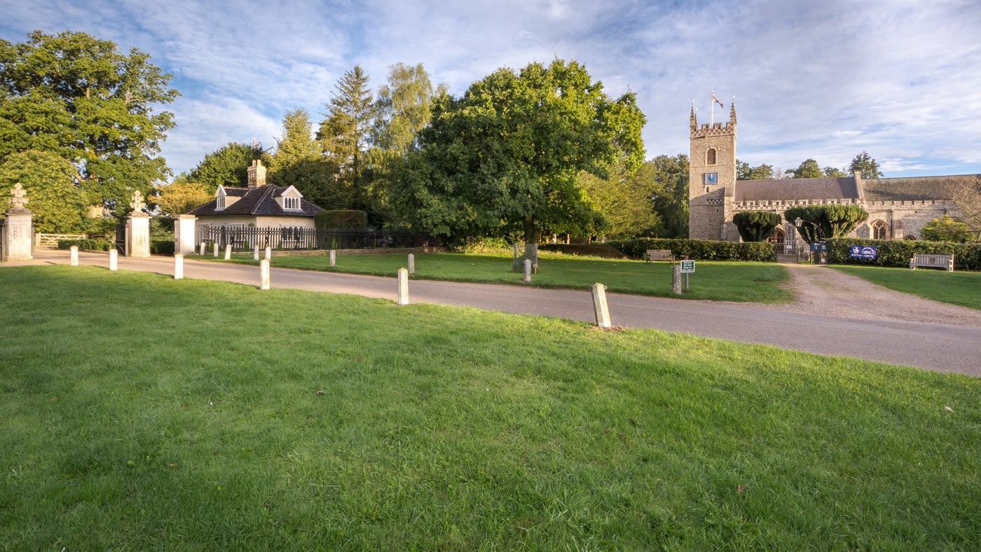 The exterior of Horringer Park Gates, Bury St. Edmunds, Suffolk