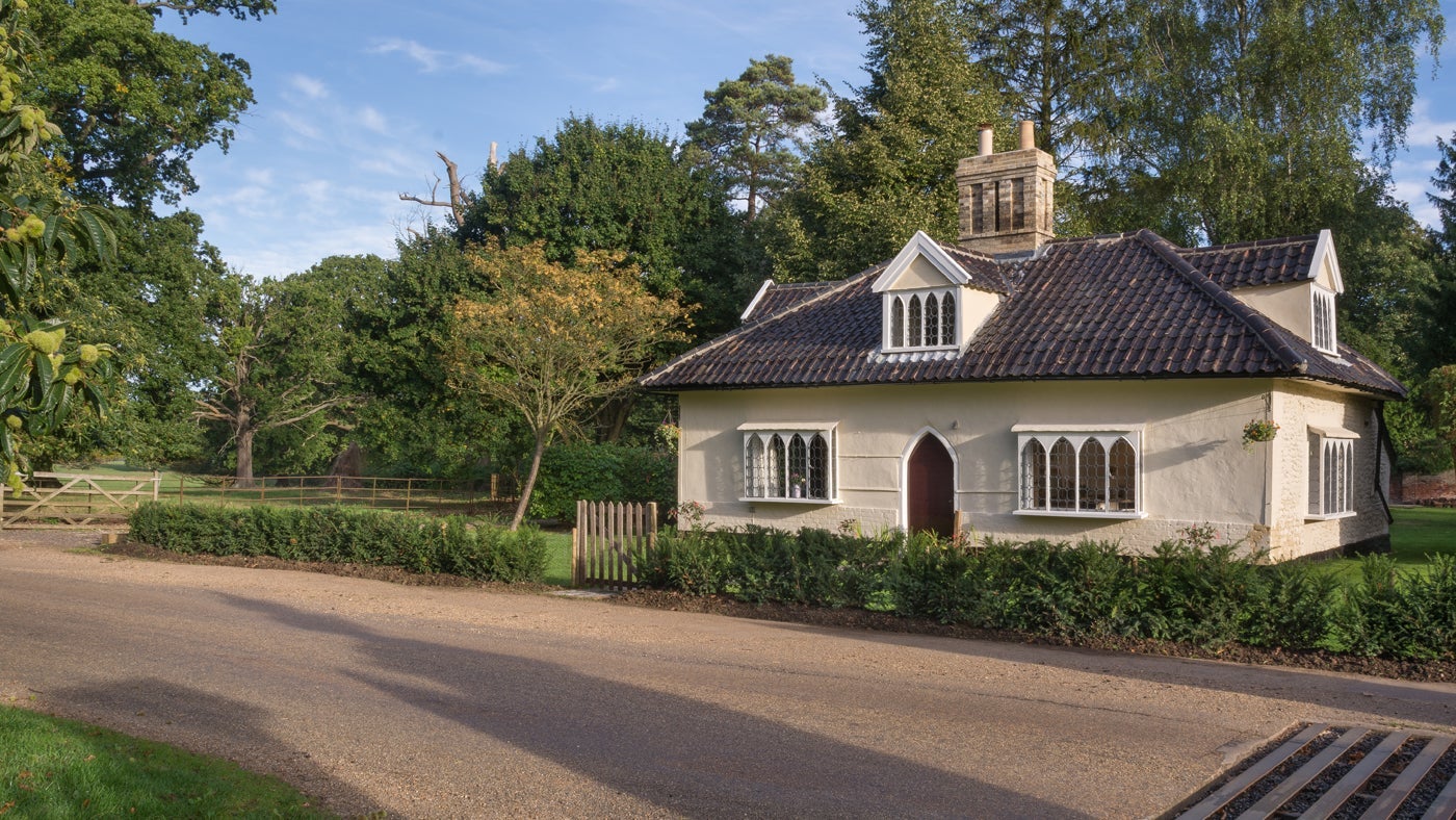 The exterior of Horringer Park Gates, Bury St. Edmunds, Suffolk