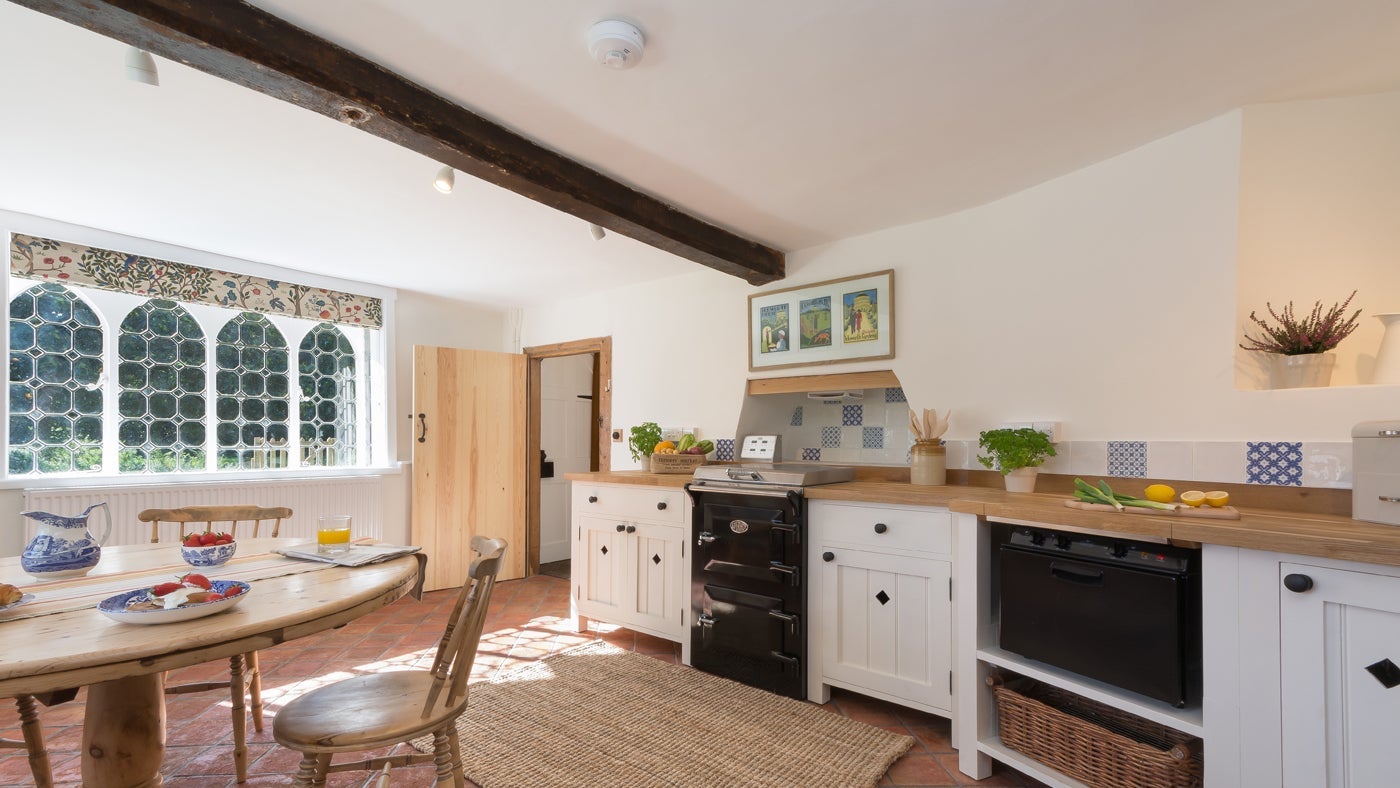 The kitchen dining room at Horringer Park Gates, Suffolk