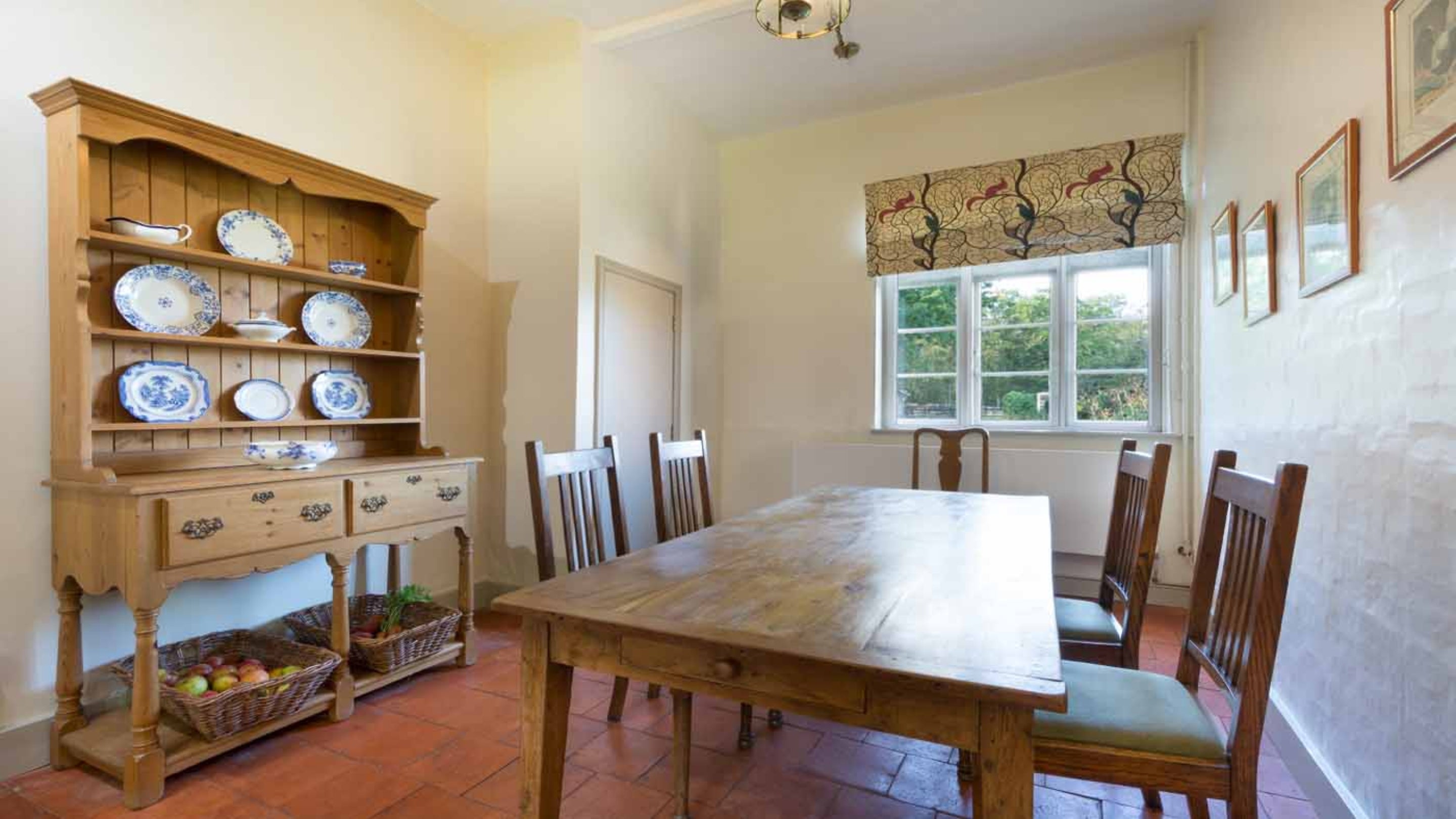 The dining room at Ickworth Keeper's Cottage, Suffolk