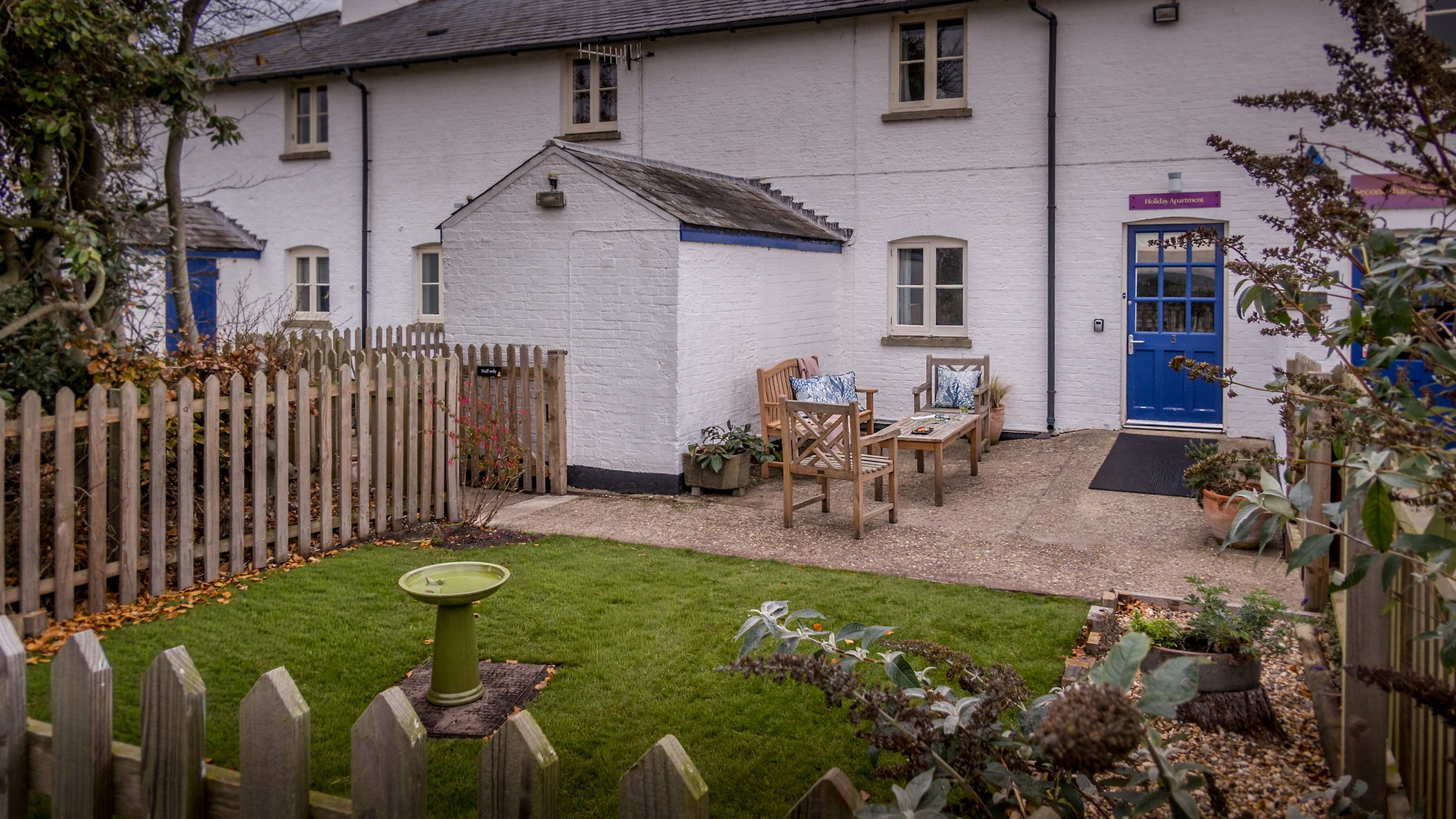 The private garden at Nightjar, Suffolk