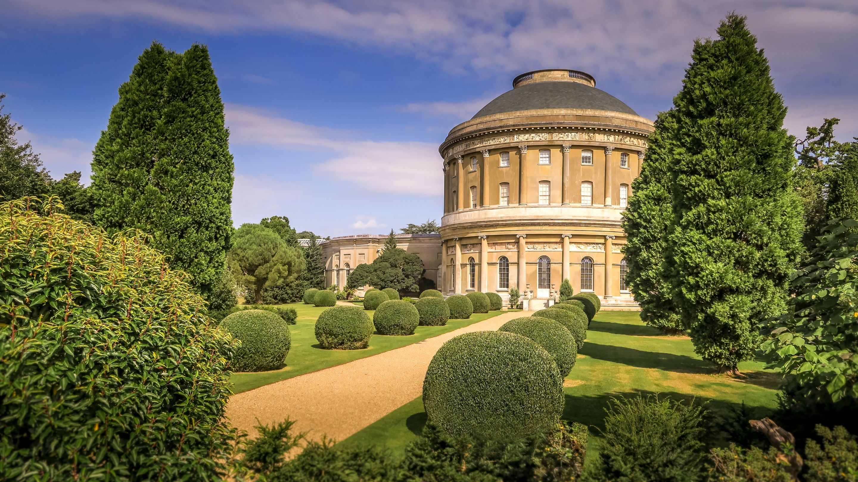 The Rotunda and Italianate garden at Ickworth Estate, Suffolk