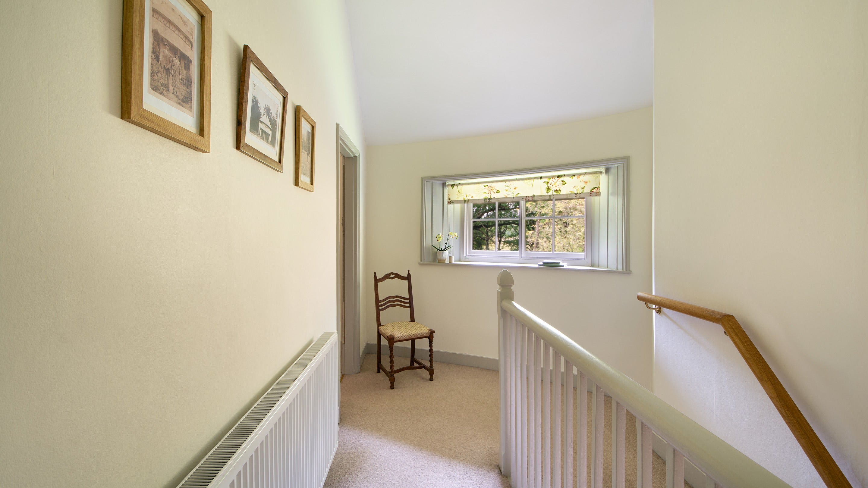The first-floor hallway at The Round House, Suffolk