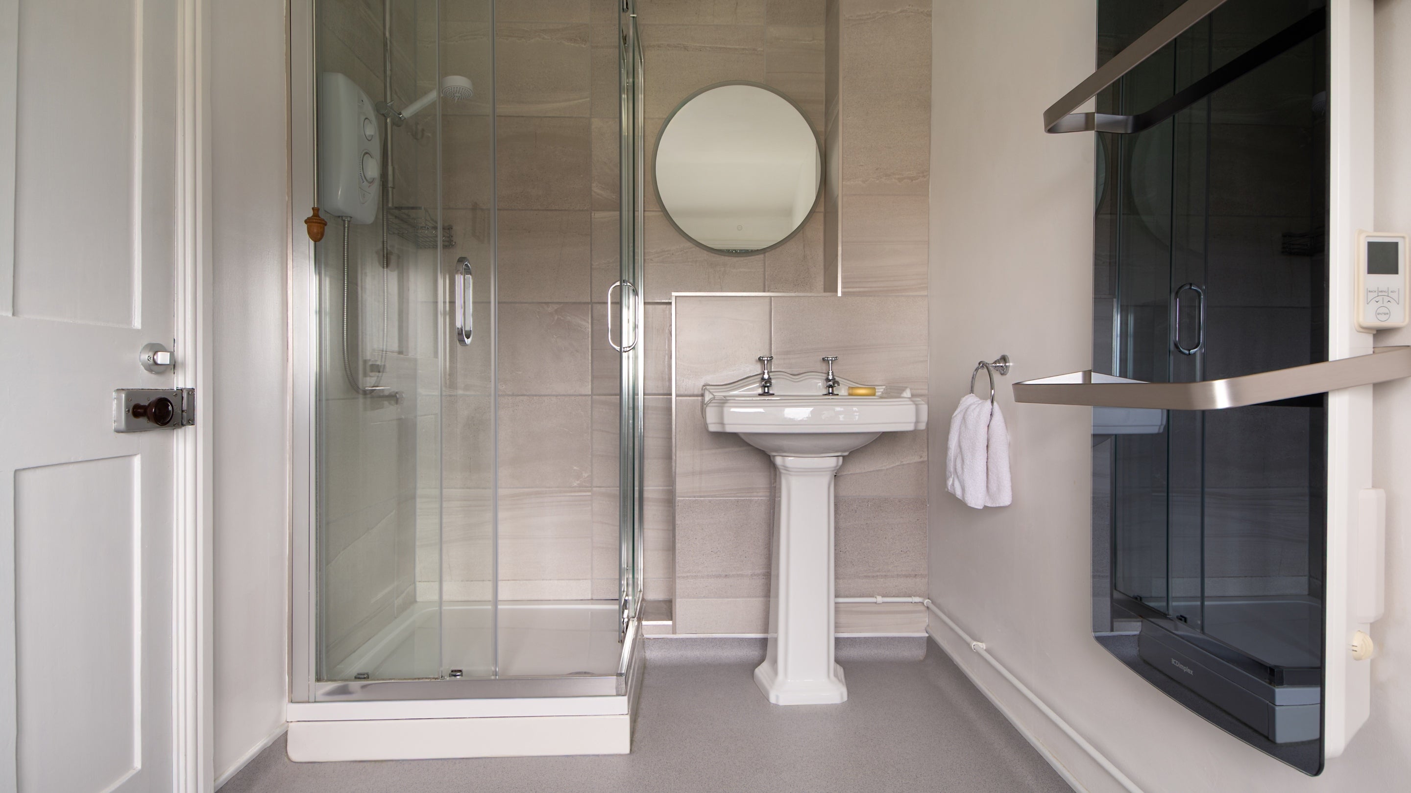 The shower room at Stonechat, Suffolk