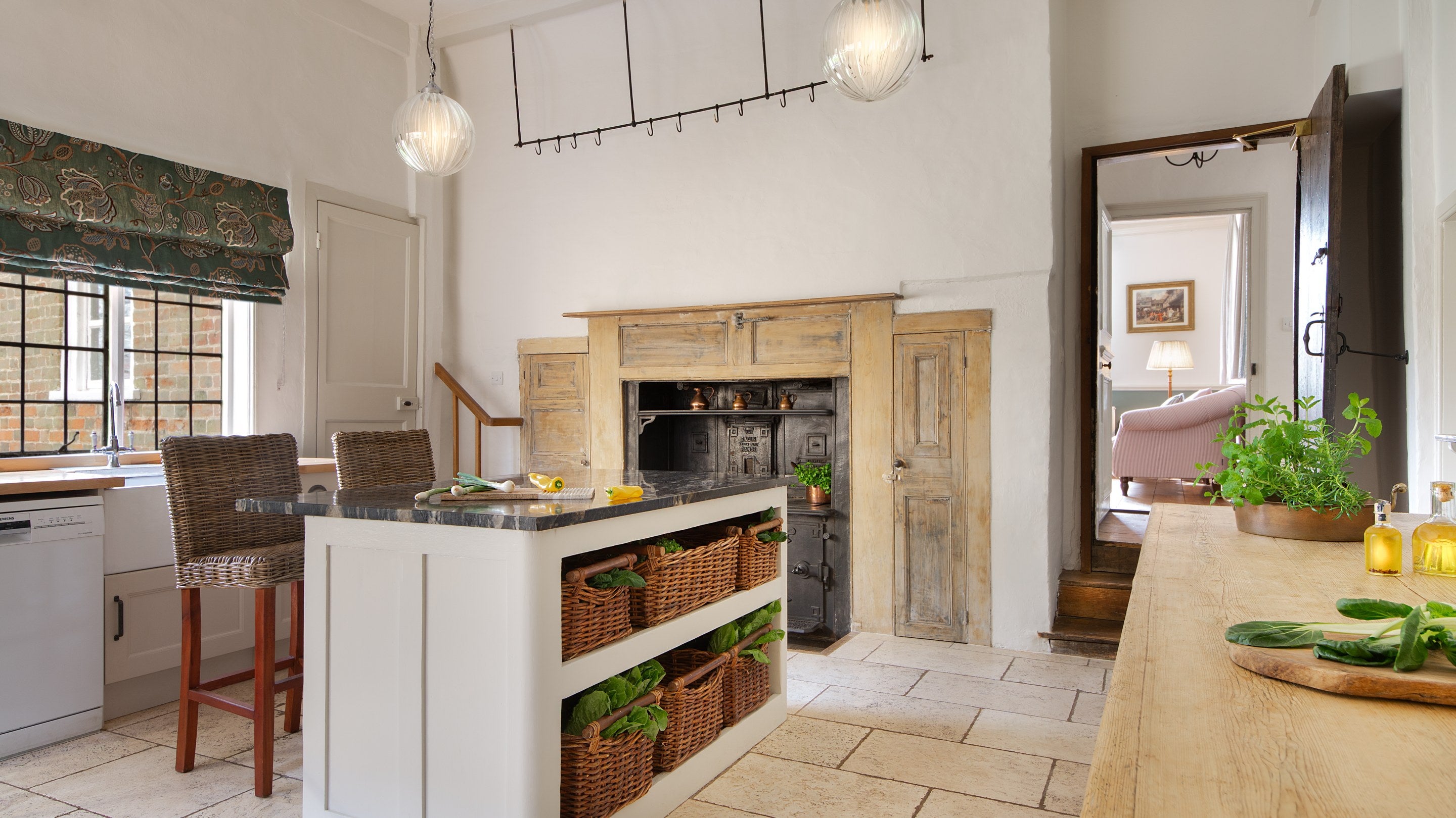 The kitchen at Thorington Hall, Suffolk