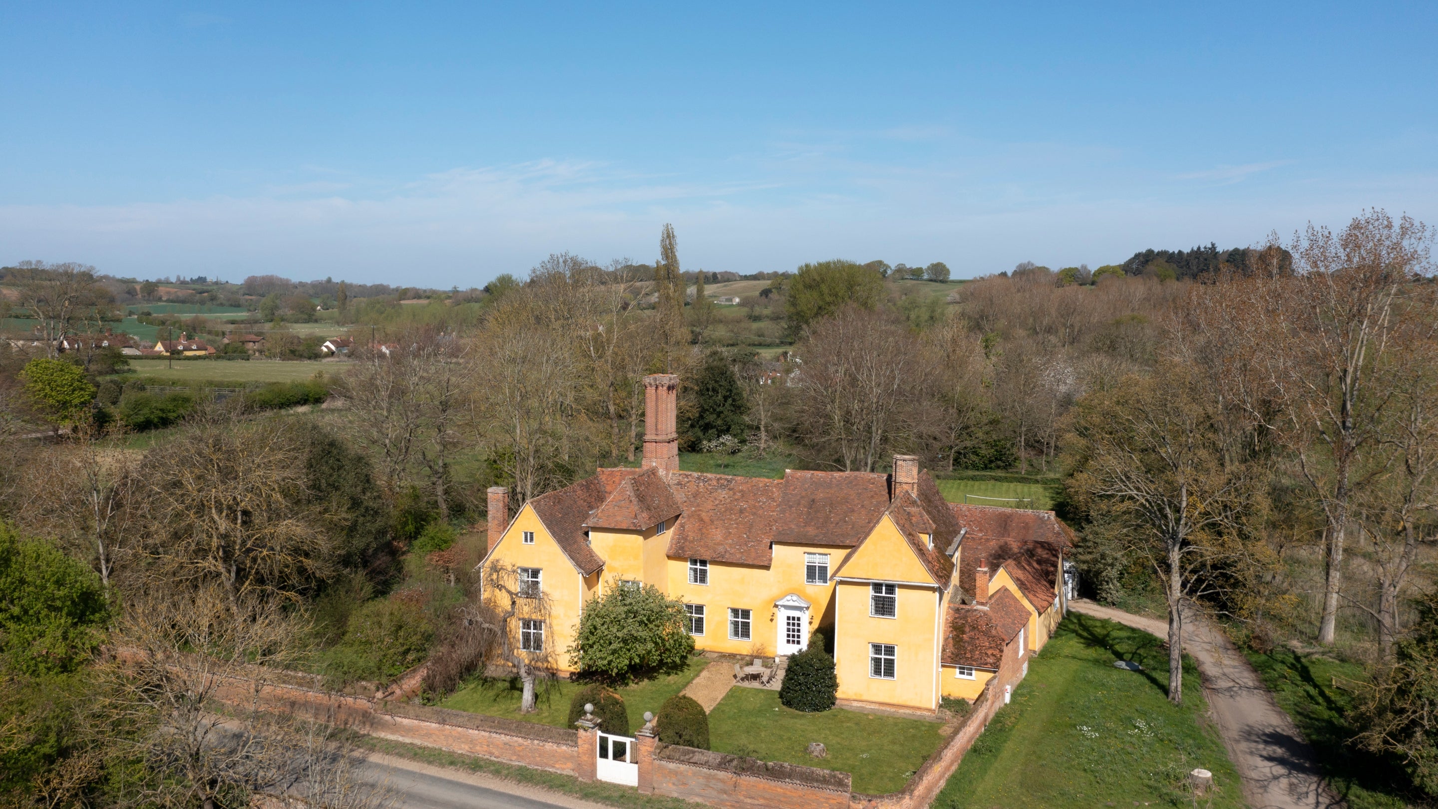 The exterior of Thorington Hall and Lodge, Suffolk