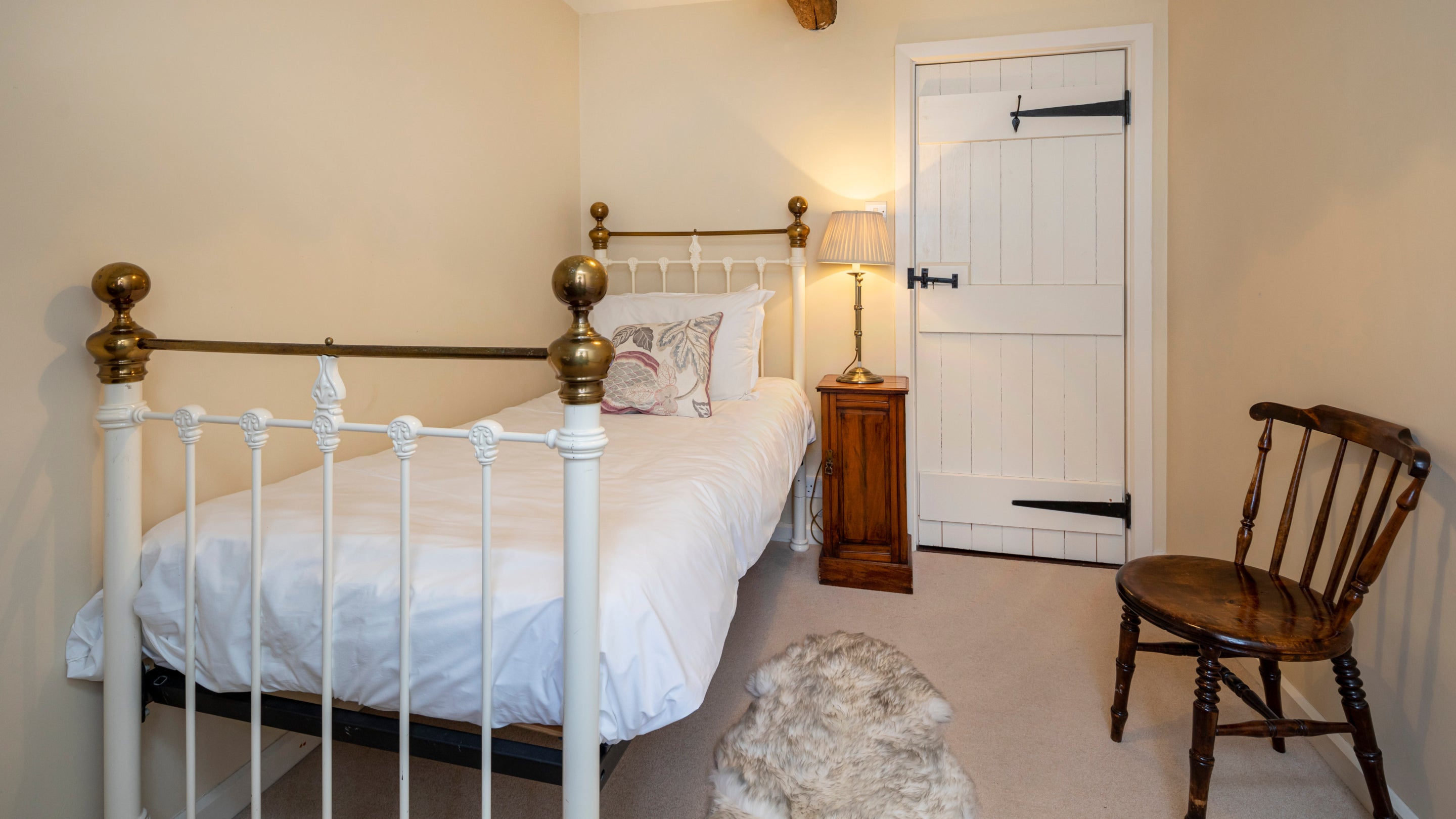 The single bedroom at Thorington Lodge, Suffolk