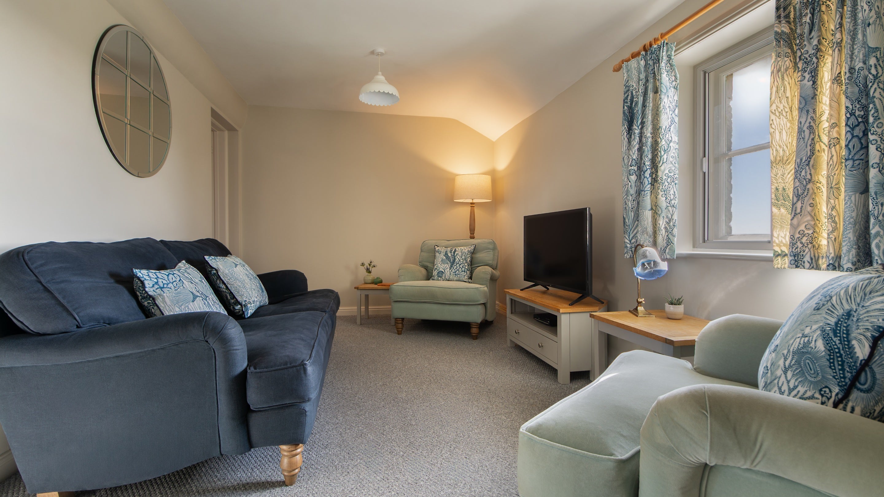 The sitting room at Woodlark, Suffolk