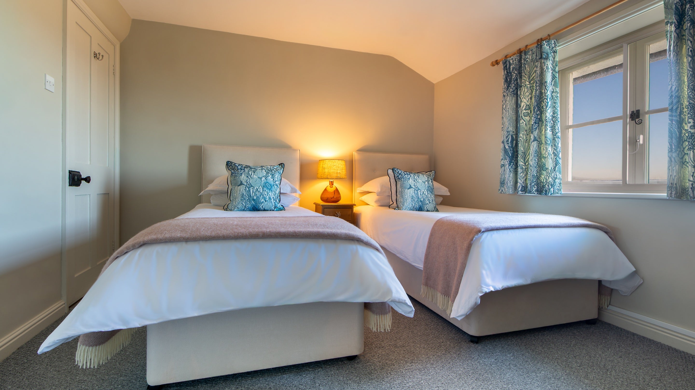 The twin bedroom at Woodlark, Suffolk