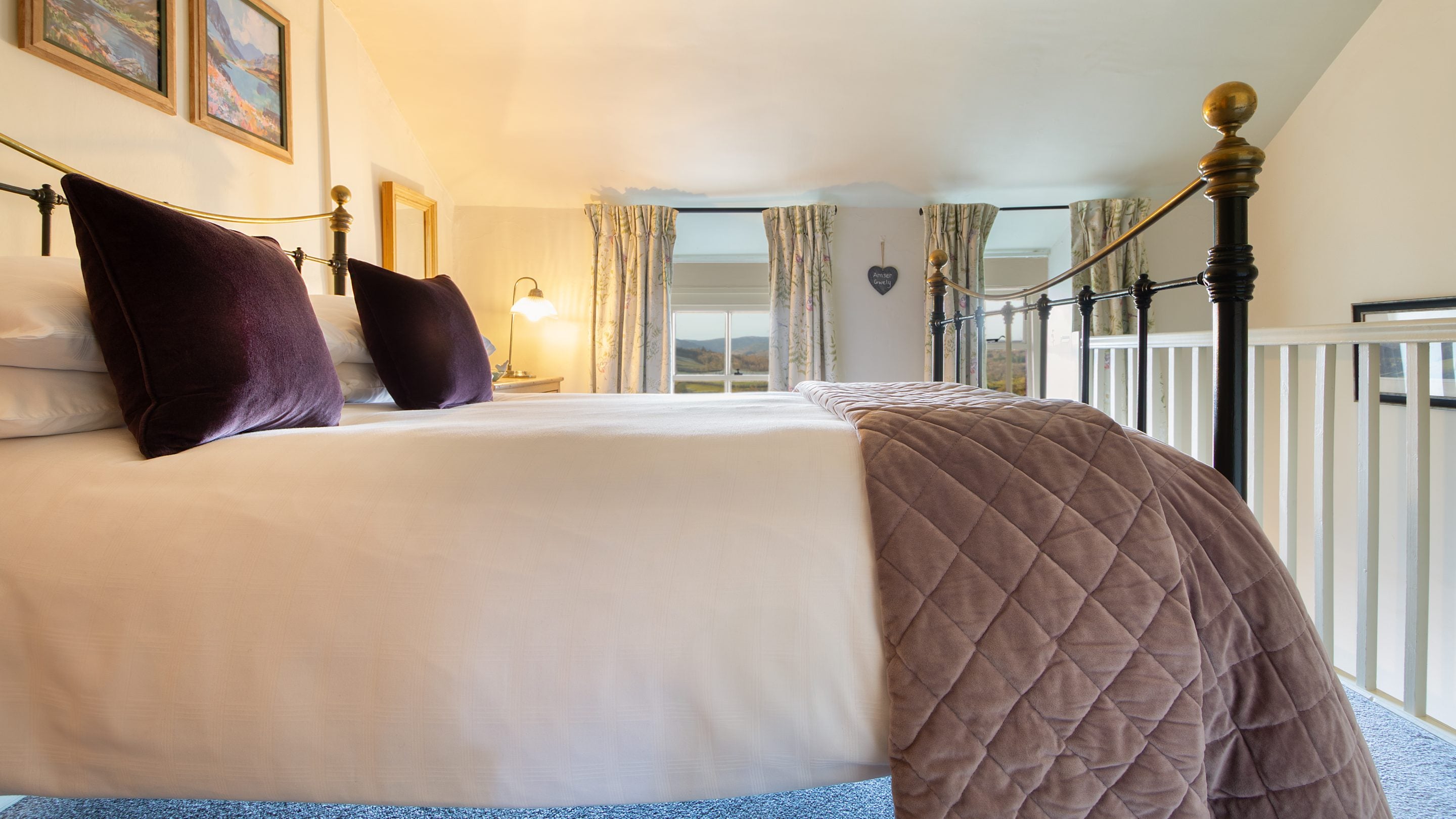 The double bedroom at 3 Siloam Cottage, Conwy