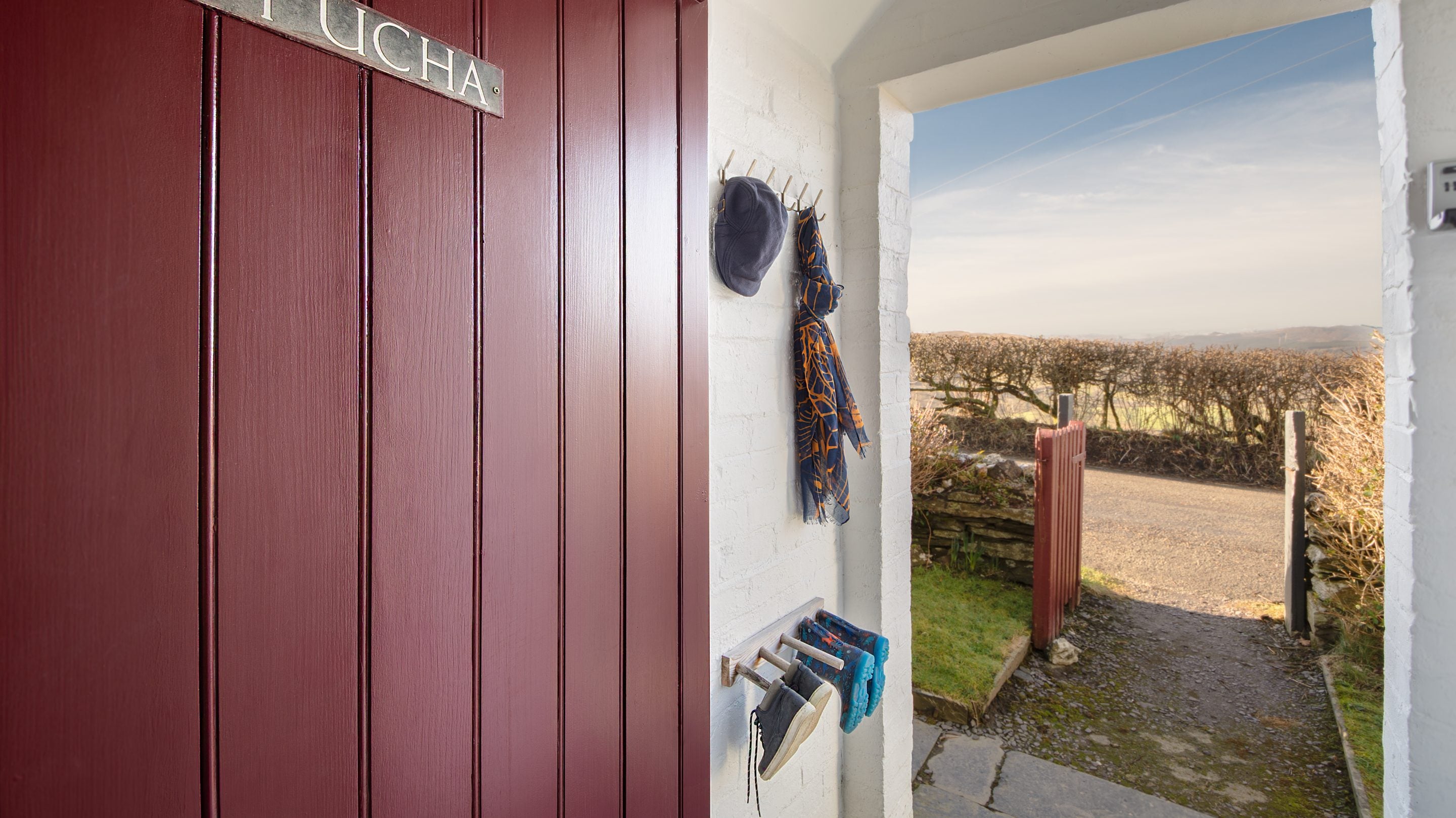 The external porch at 3 Siloam Cottage, Conwy