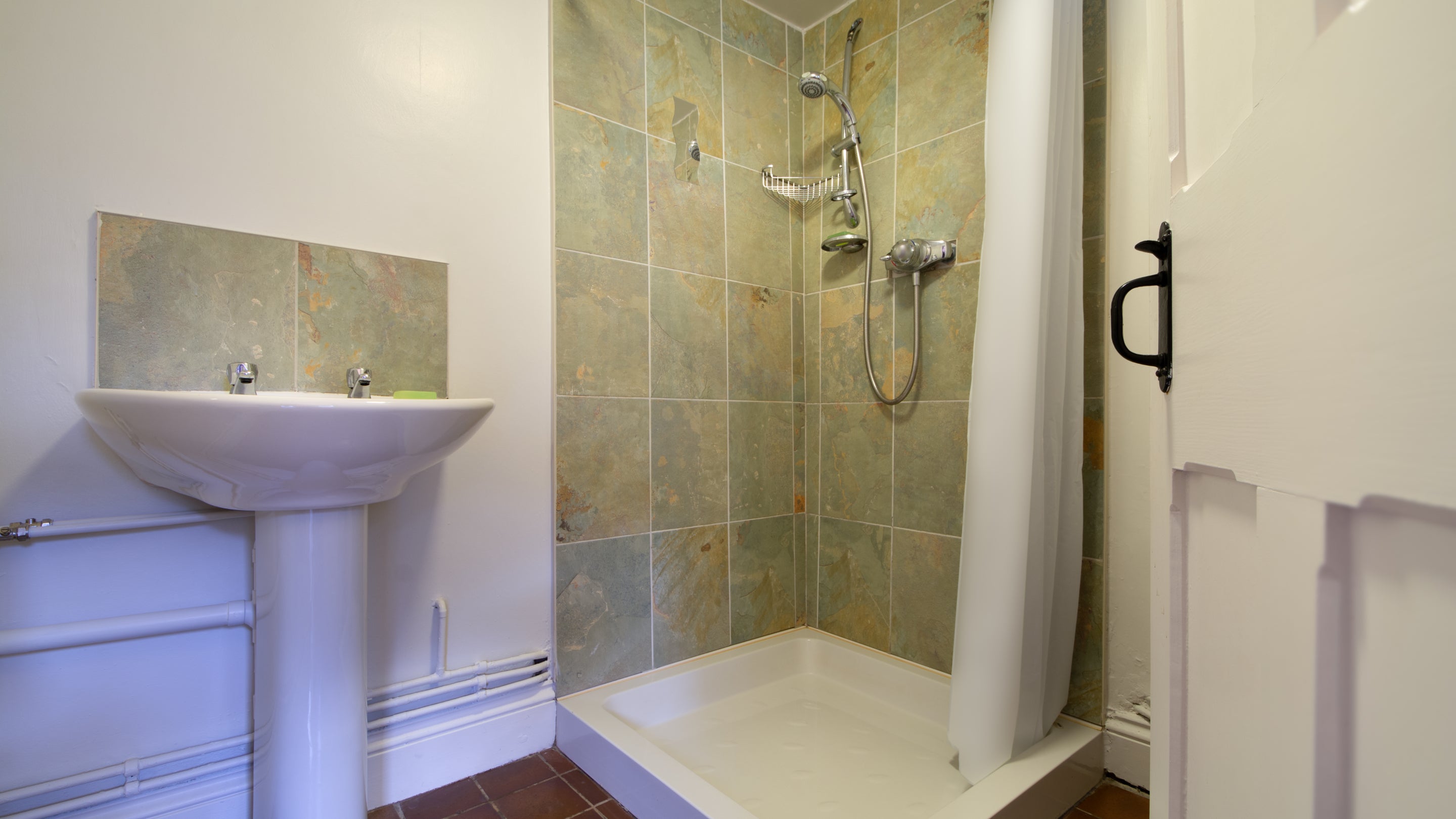 The shower room at Aran, Gwynedd