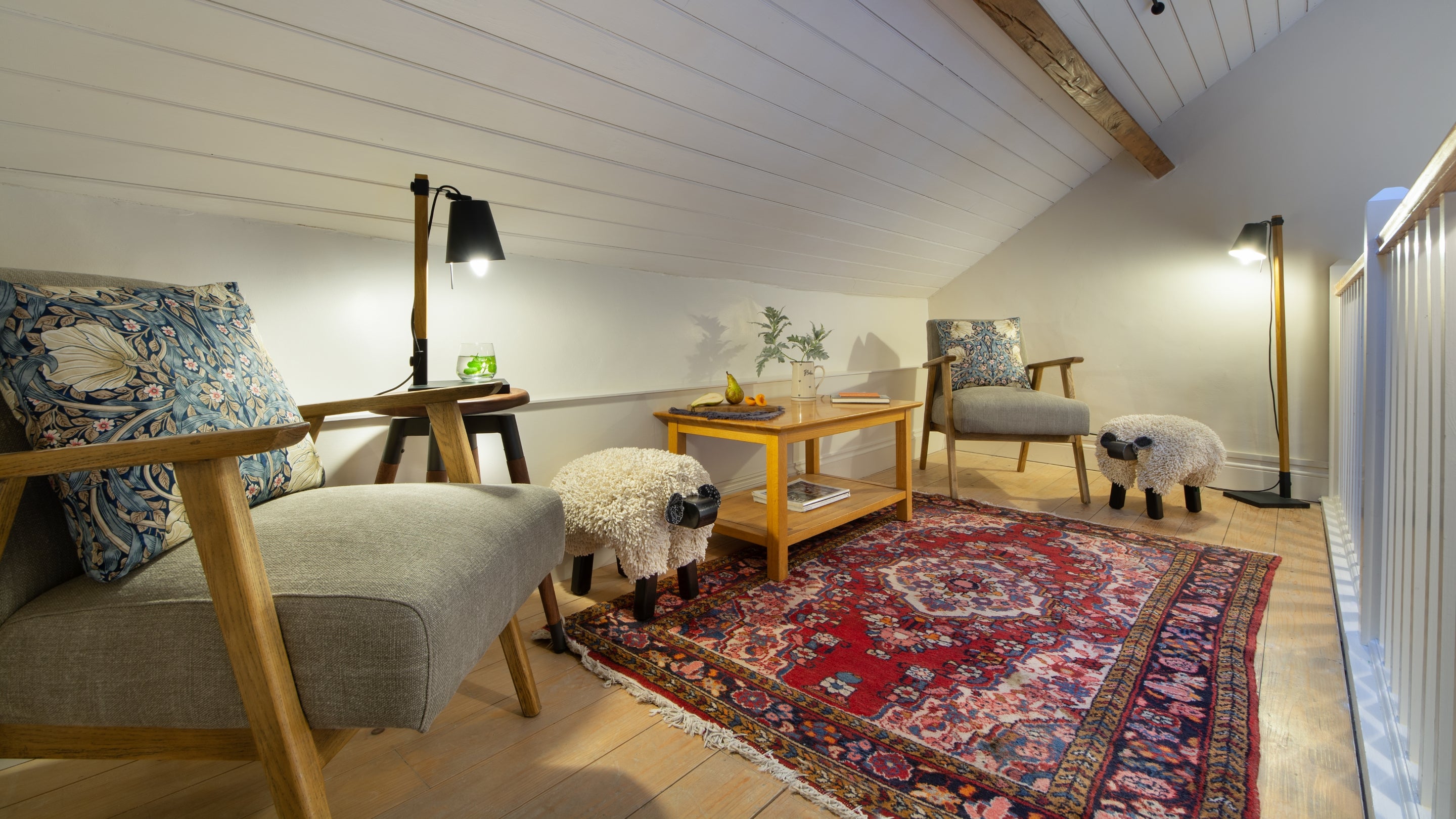The mezzanine sitting area at Aran, Gwynedd
