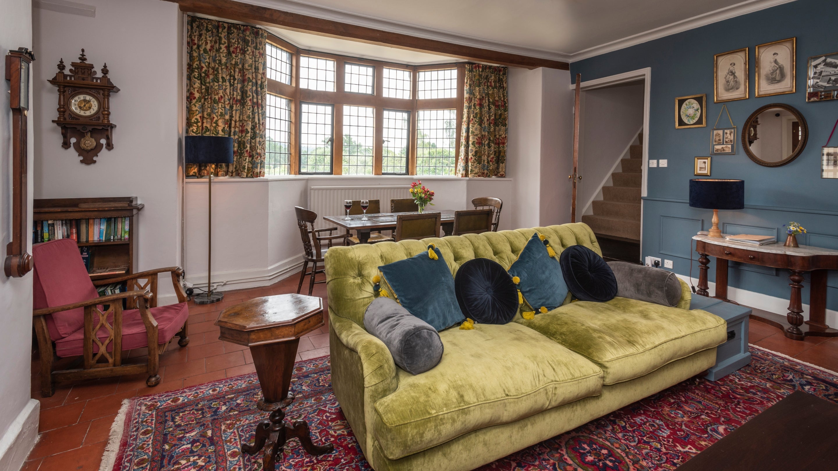 The sitting and dining room at The Bothy, North Wales