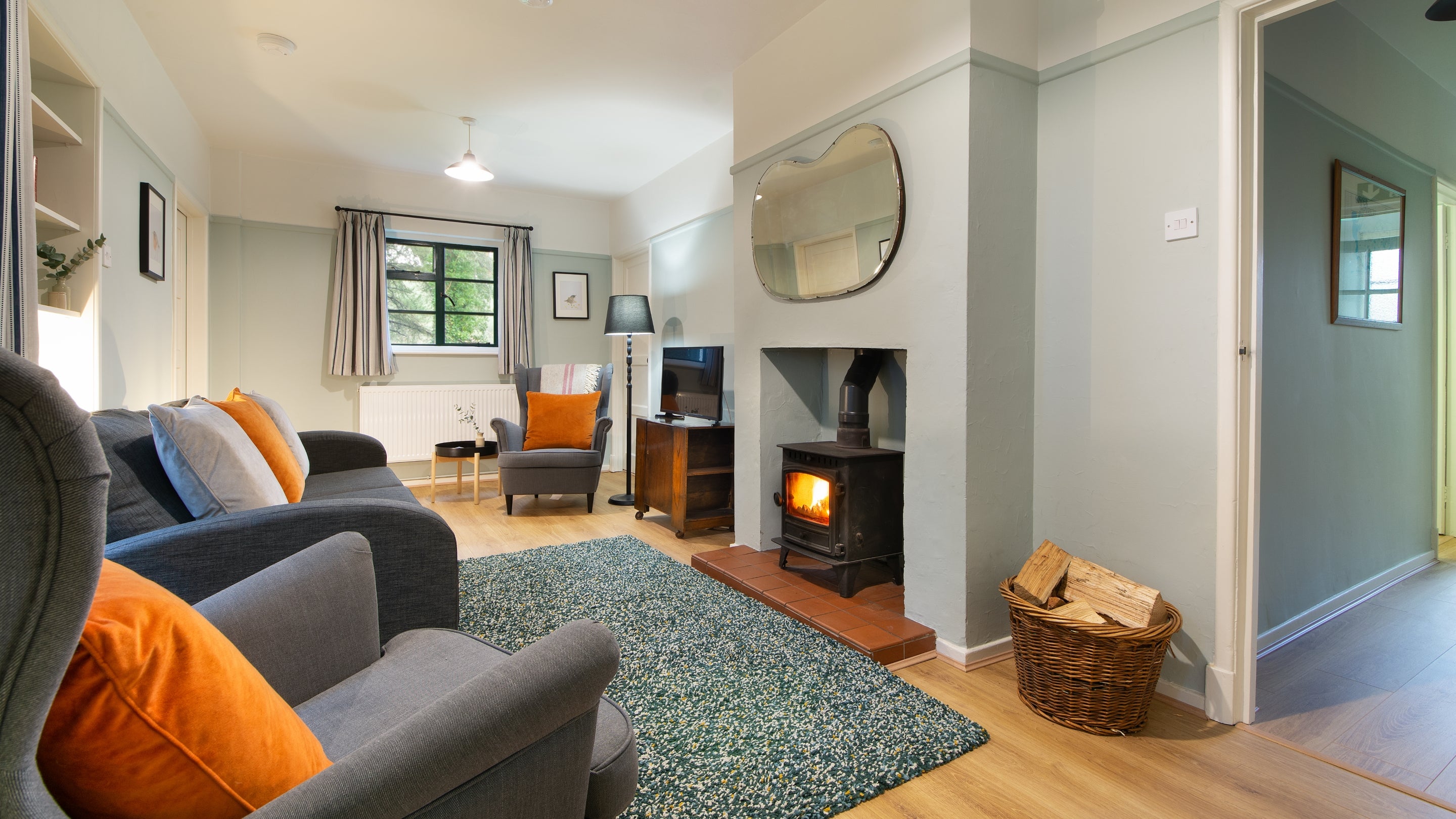 The sitting room at Burrows Cottage, Swansea