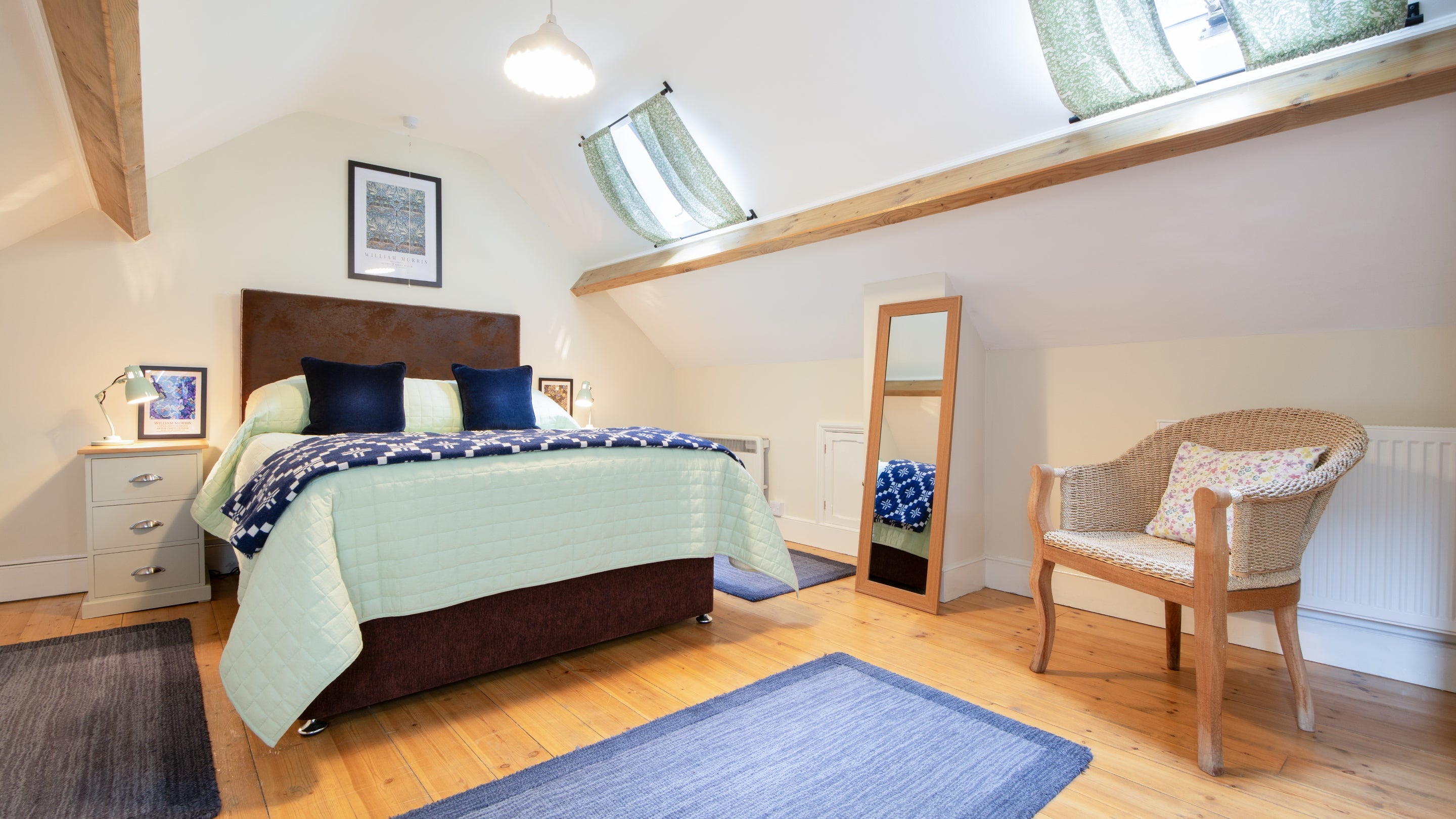 The double bedroom at Bwthyn Mai, Gwynedd