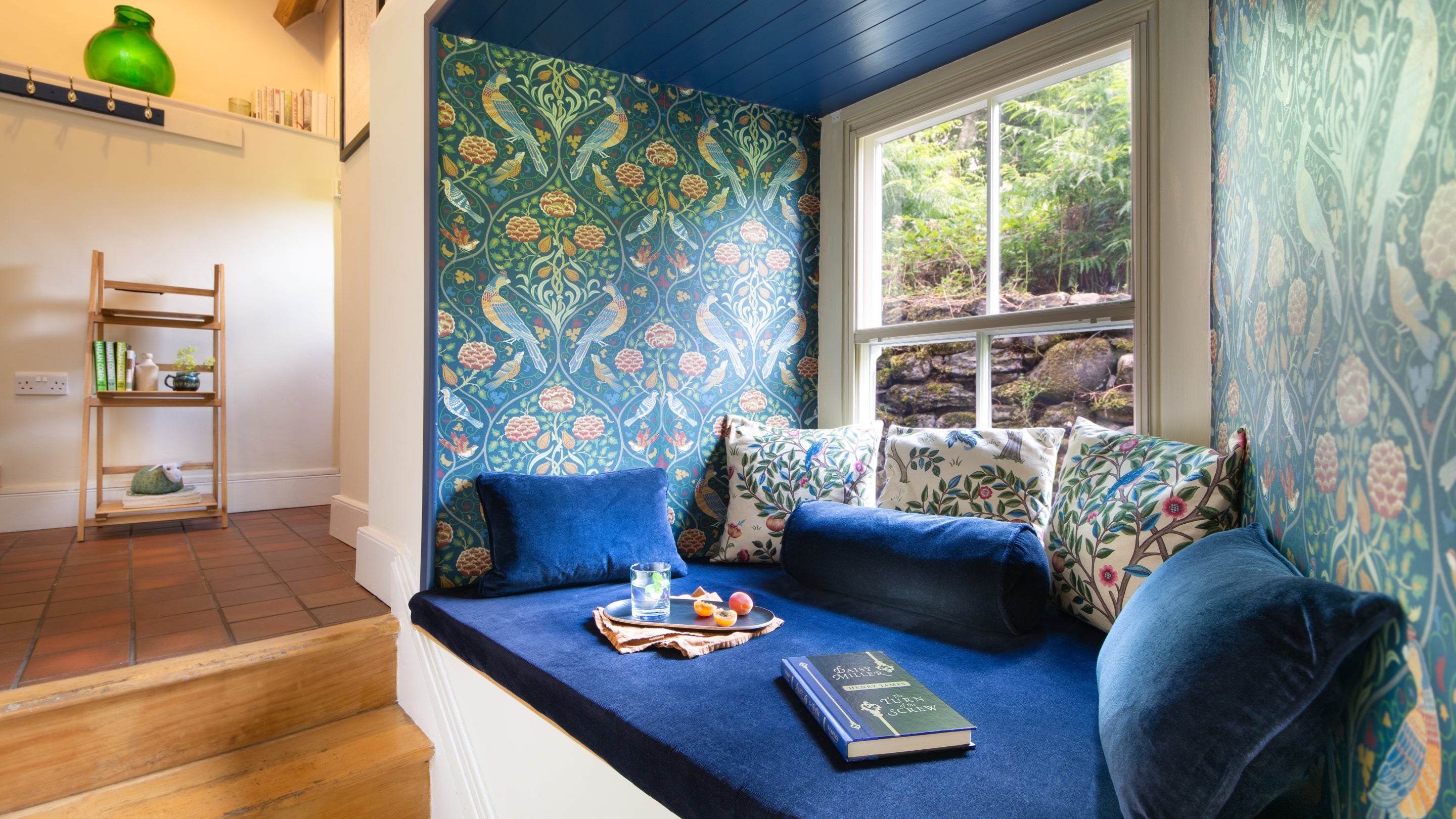 The window seat at Bwthyn Mai, Gwynedd