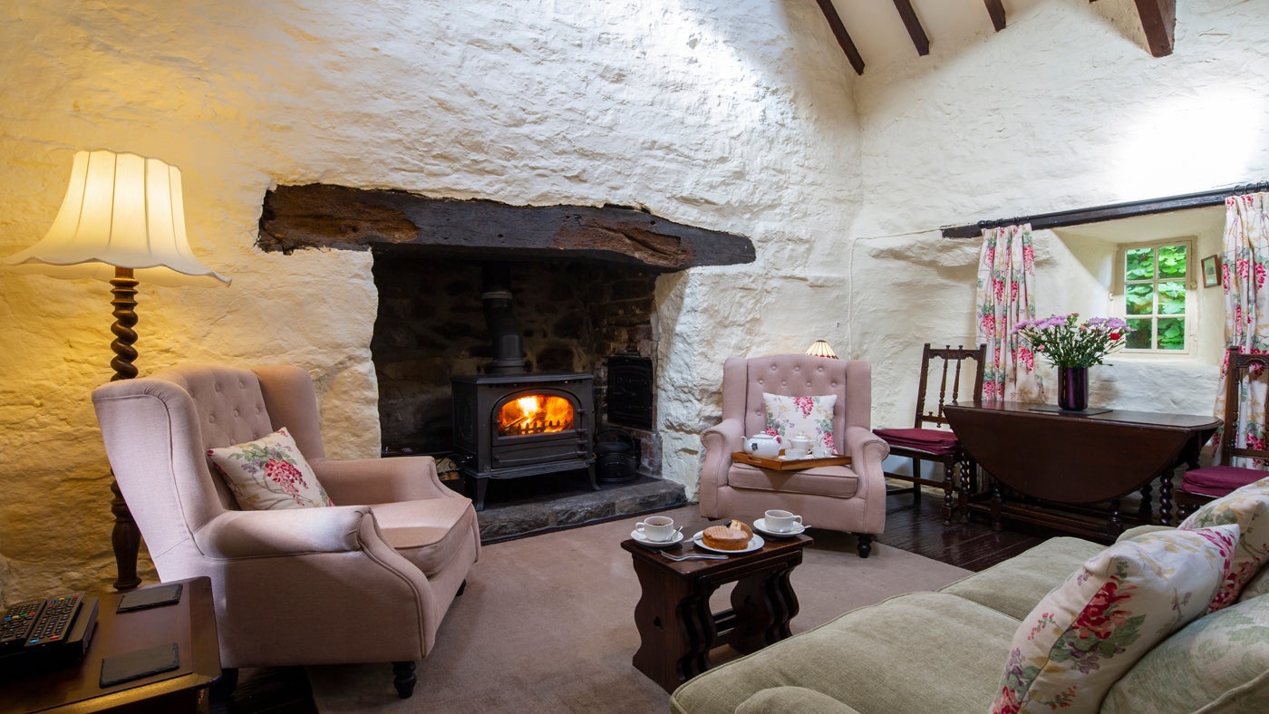 Sitting room at Bwthyn yr Ardd, Llŷn Peninsula, Gwynedd