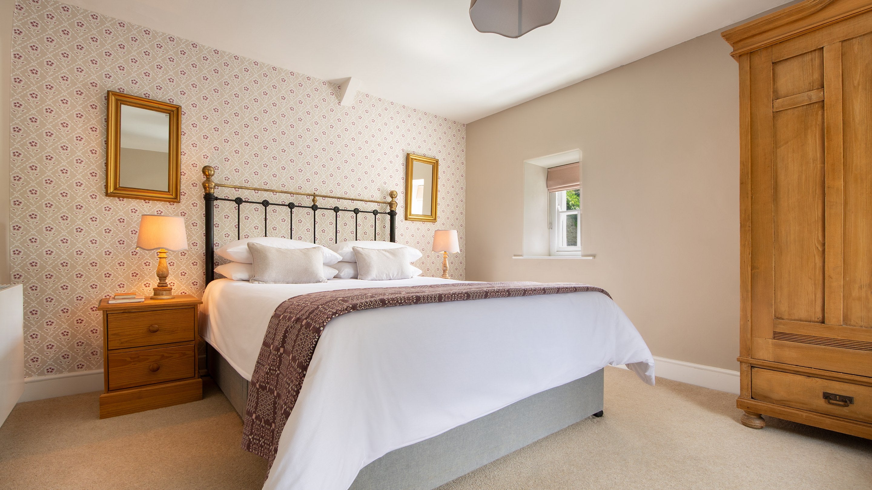 The double bedroom at Caerllan, Ceredigion