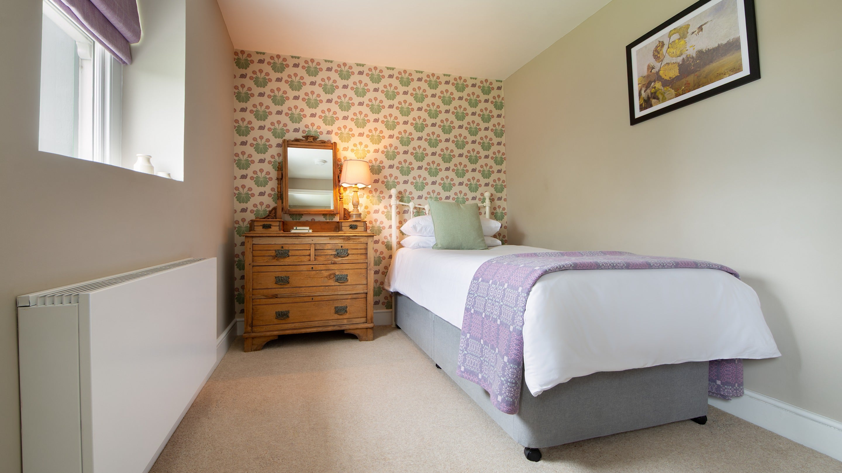 The single bedroom at Caerllan, Ceredigion