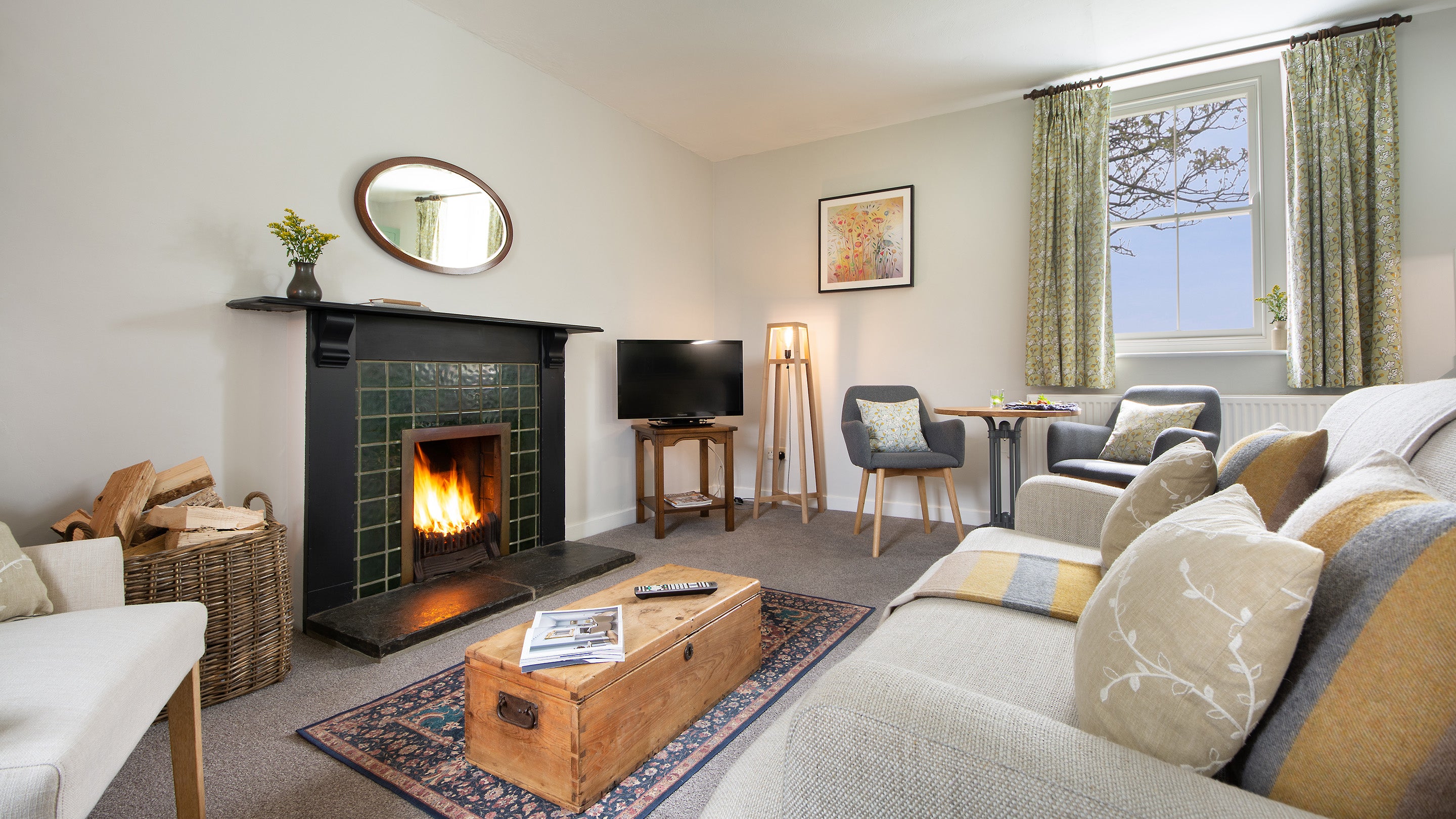 The sitting area at The Calf Cot, Pembroke, Pembrokeshire