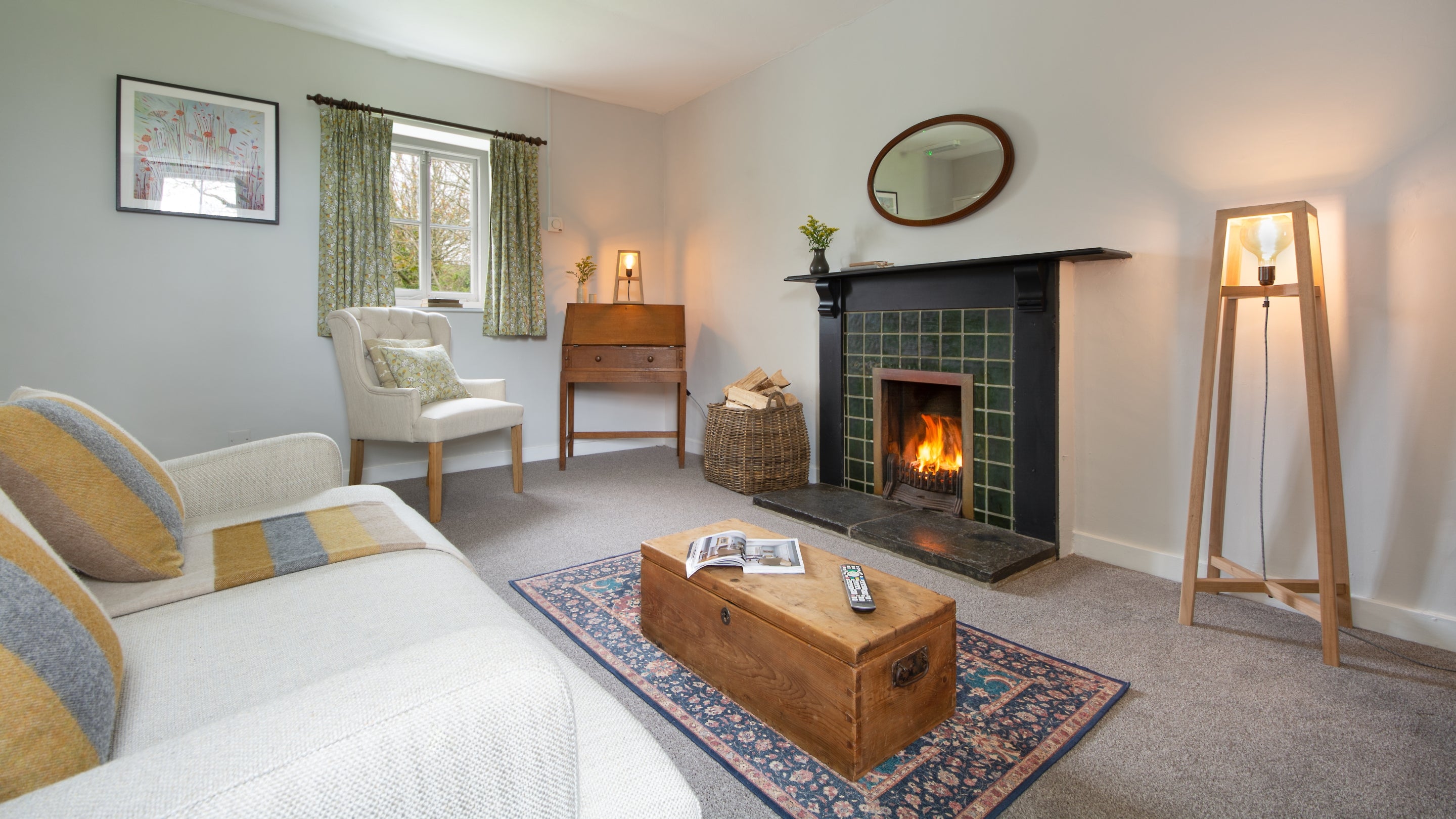 The sitting area at The Calf Cot, Pembrokeshire