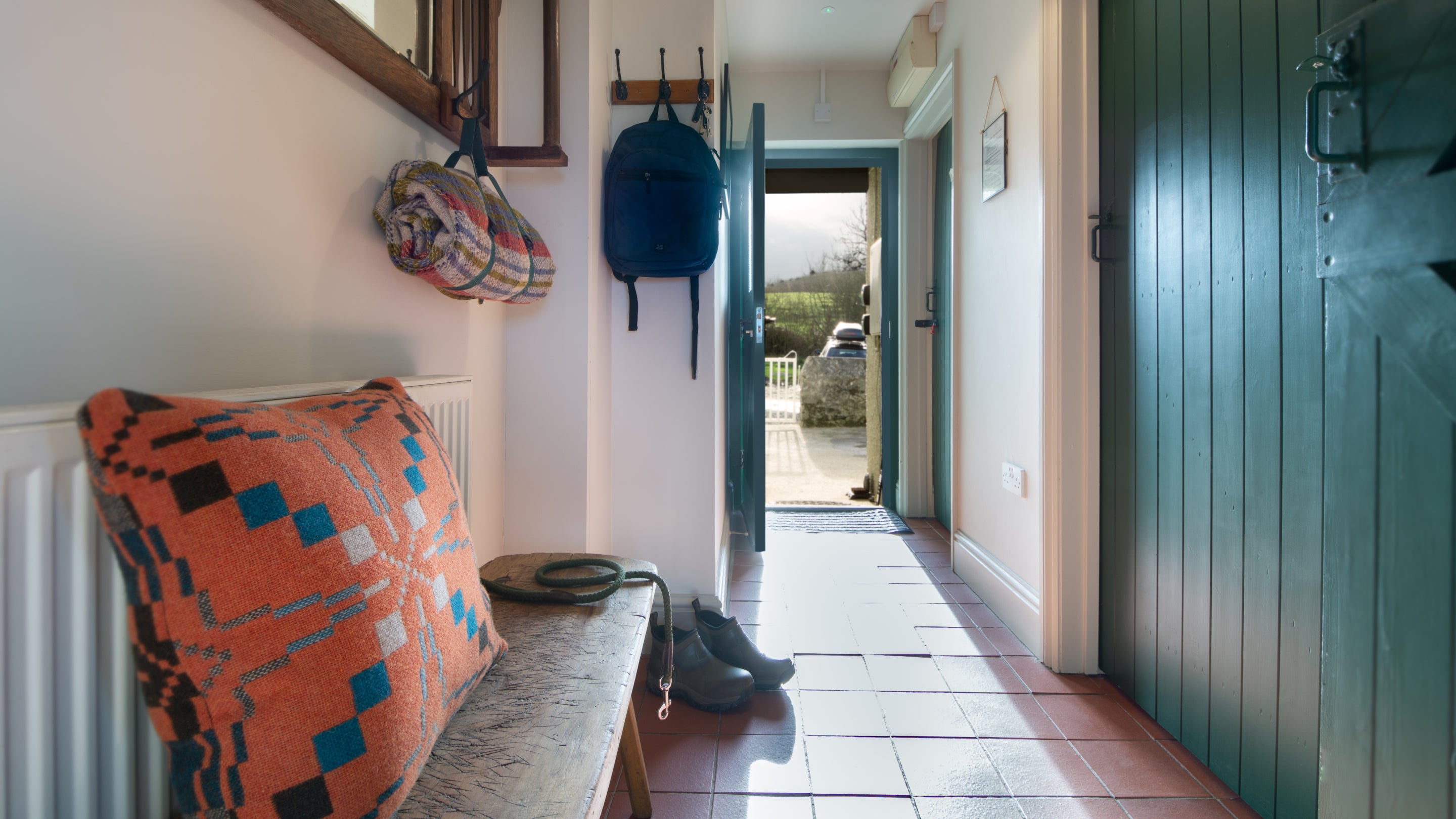 The entrance at Castell Farmhouse, Pembrokeshire