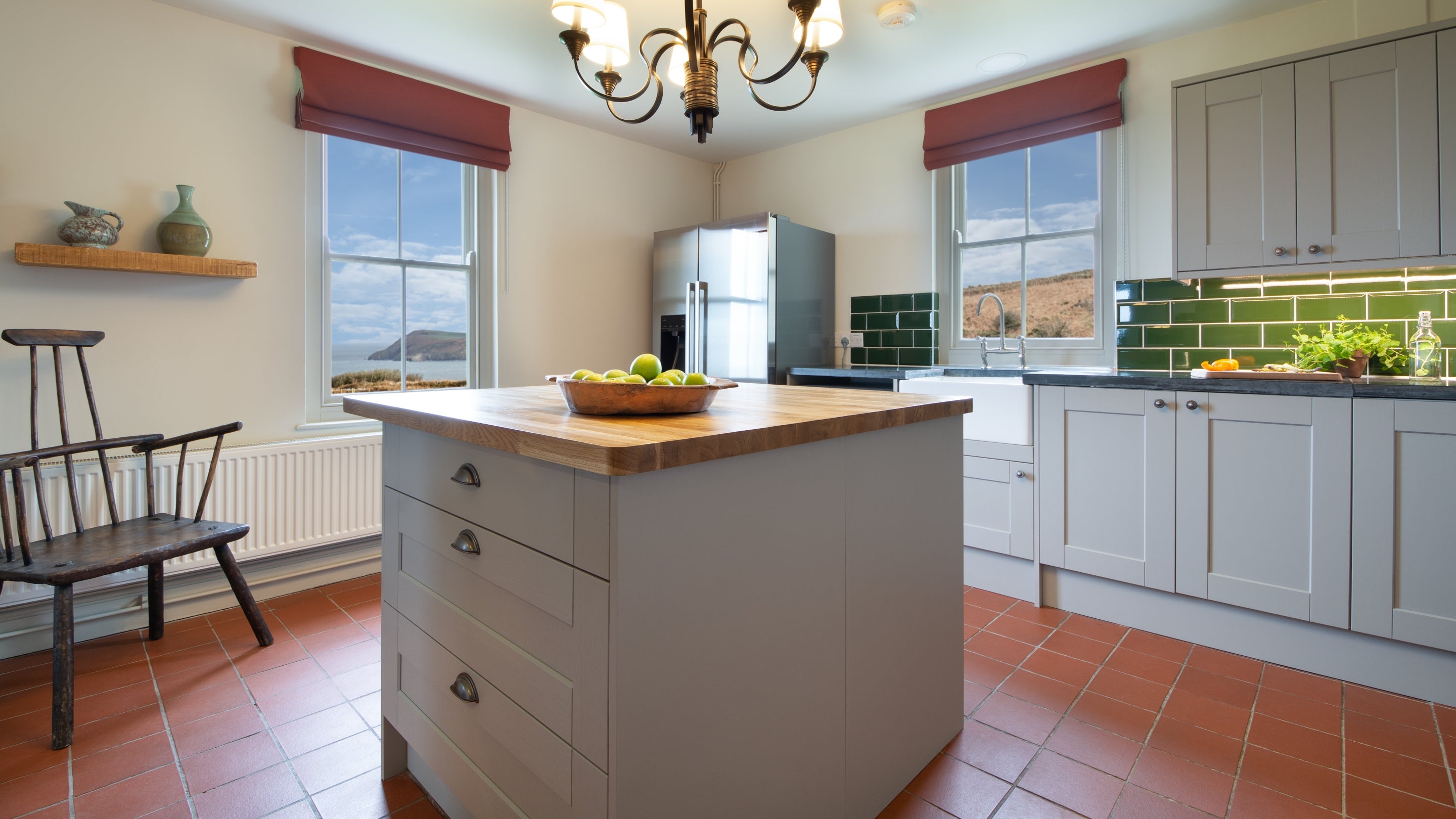 The kitchen at Castell Farmhouse, Pembrokeshire