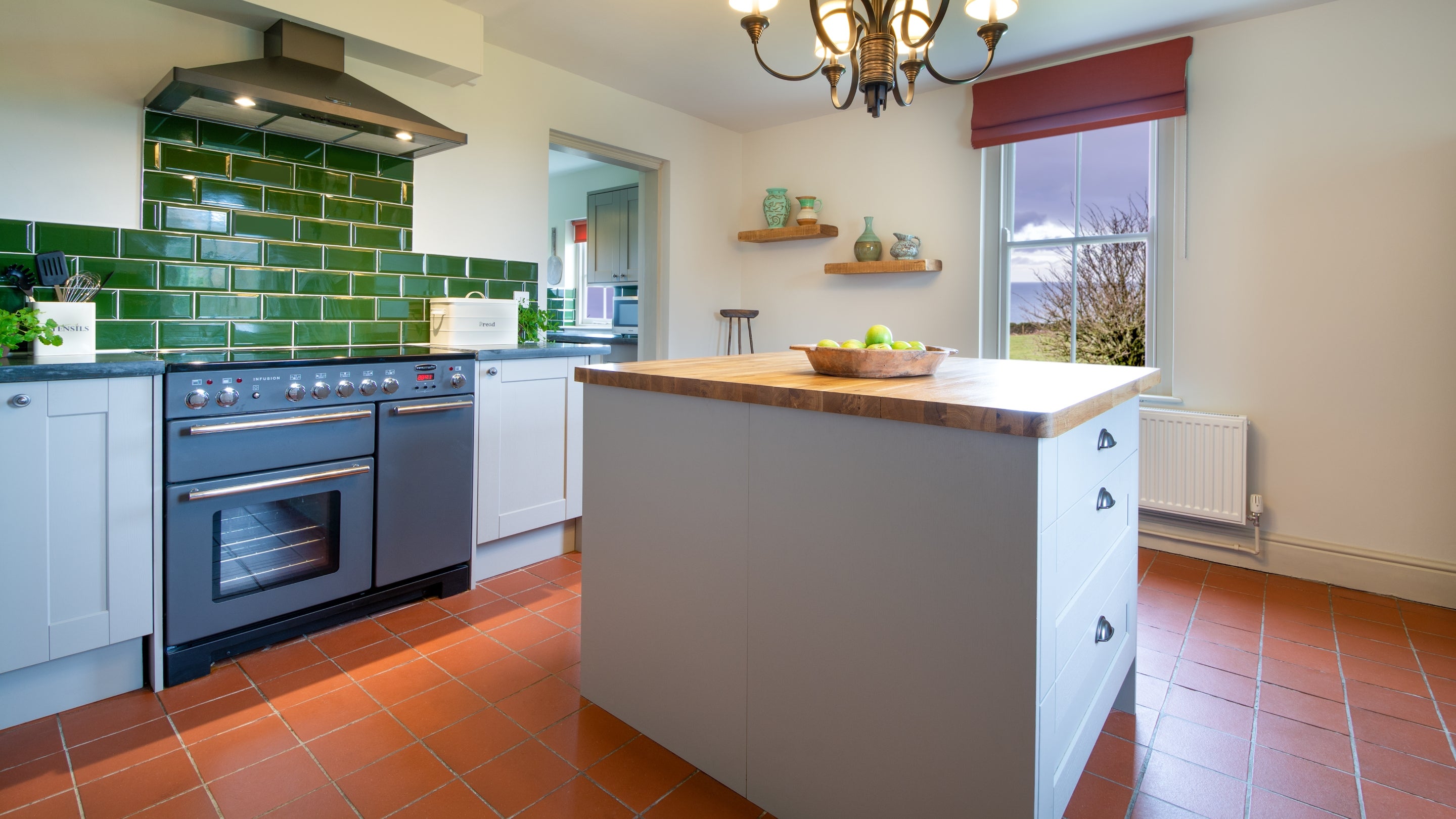 The kitchen at Castell Farmhouse, Pembrokeshire