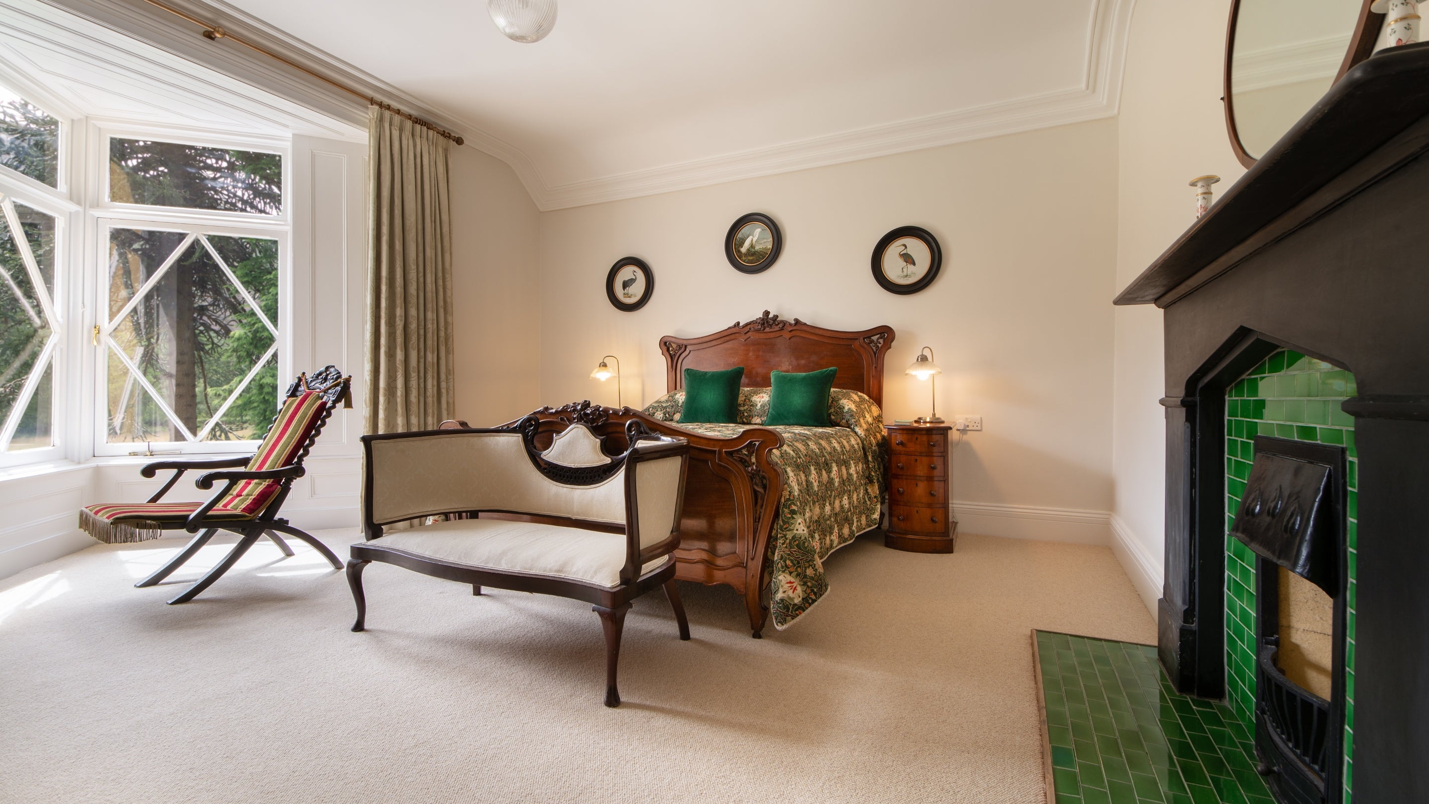 A double bedroom at Craflwyn Hall, Gwynedd