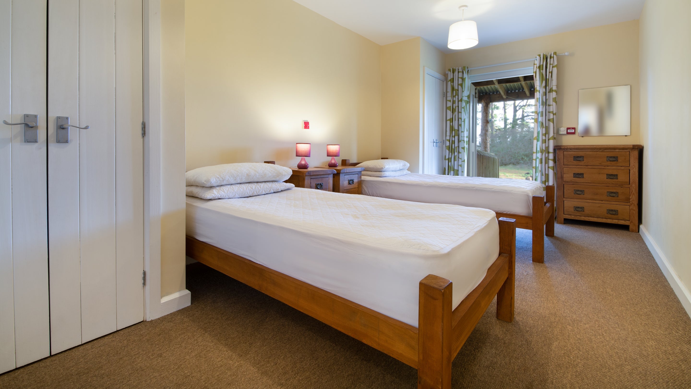 Bedroom one at Cwm Ivy Lodge Bunkhouse, Wales