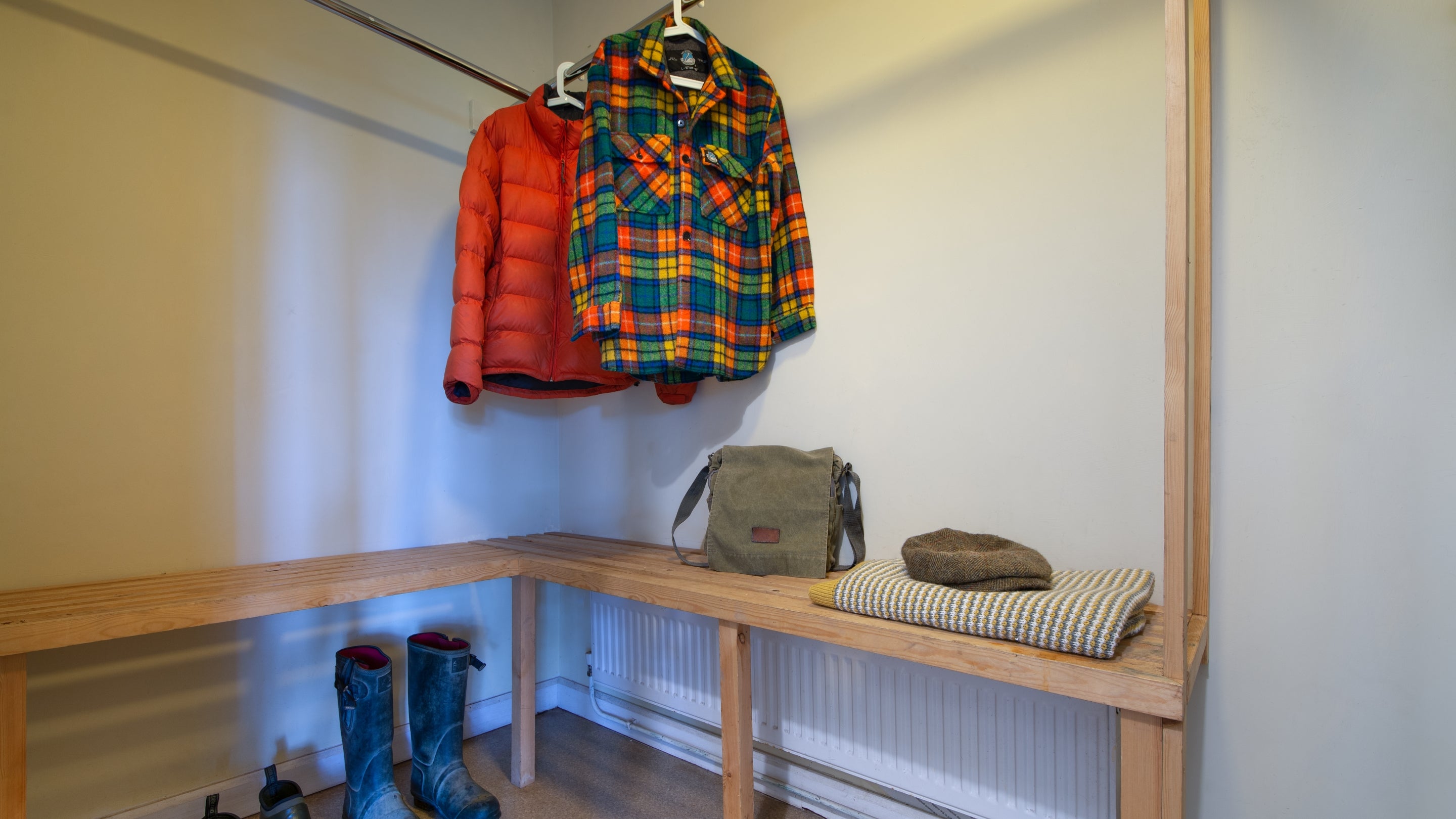 The drying room at Cwm Ivy Lodge Bunkhouse, Wales