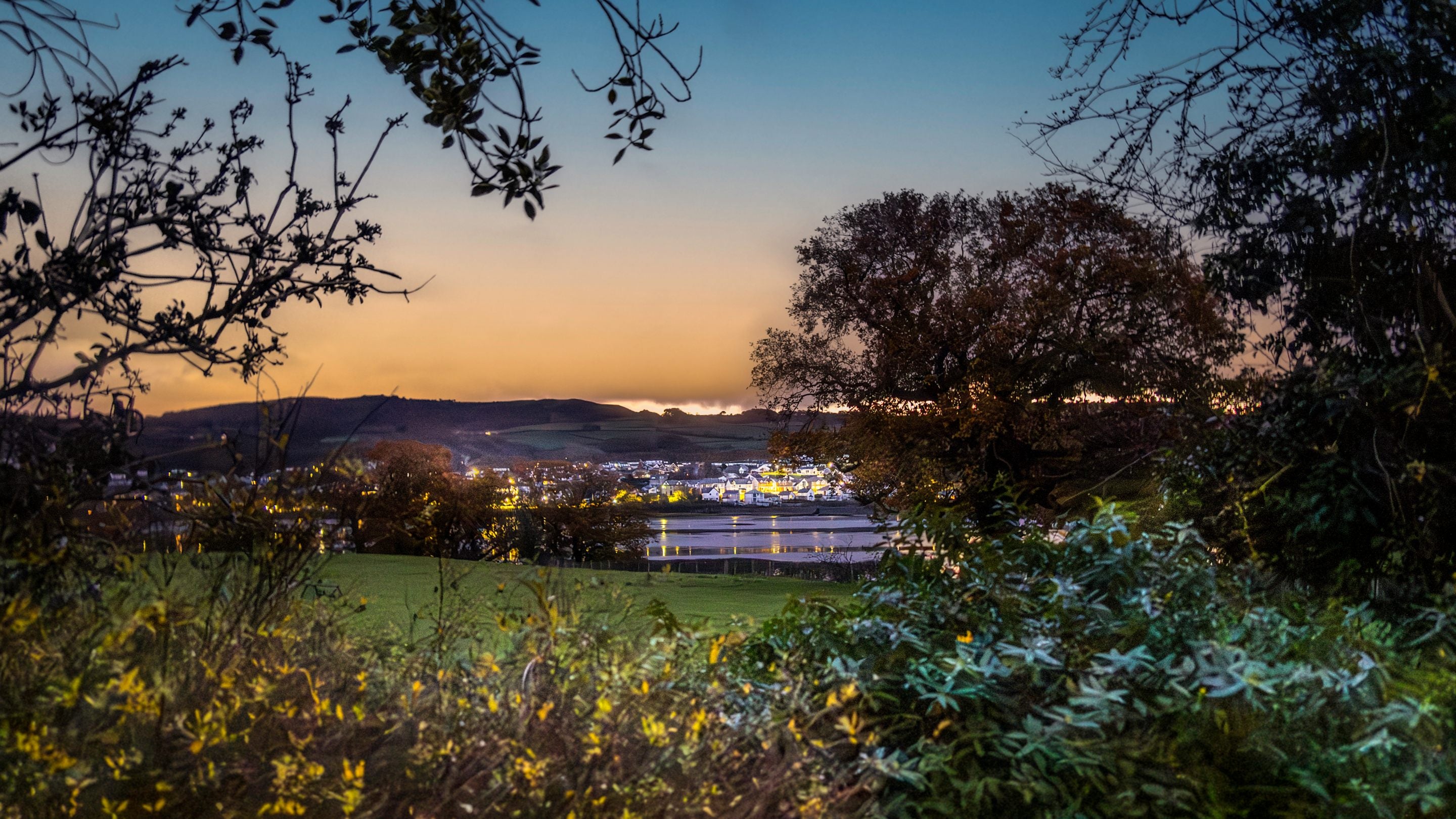 The view from Cymryd's garden in the evening, Conwy
