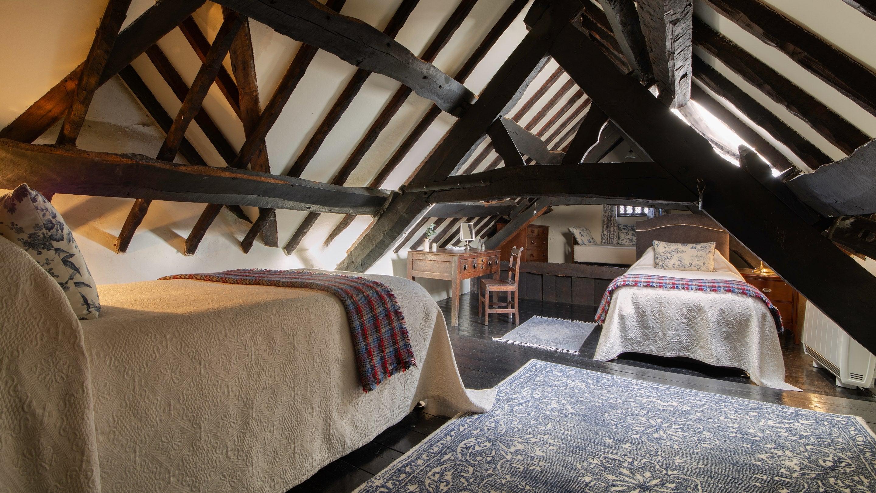 The twin bedroom at Cymryd, Conwy
