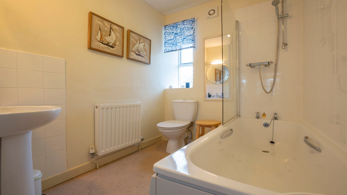 One of the bathrooms at Daron, Pwllheli, Gwynedd