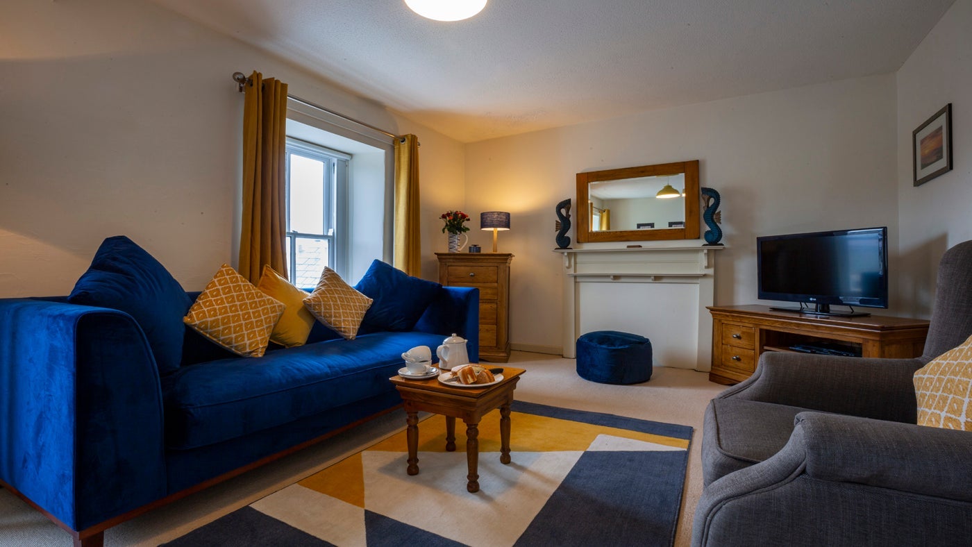 The sitting room at Daron, Pwllheli, Gwynedd