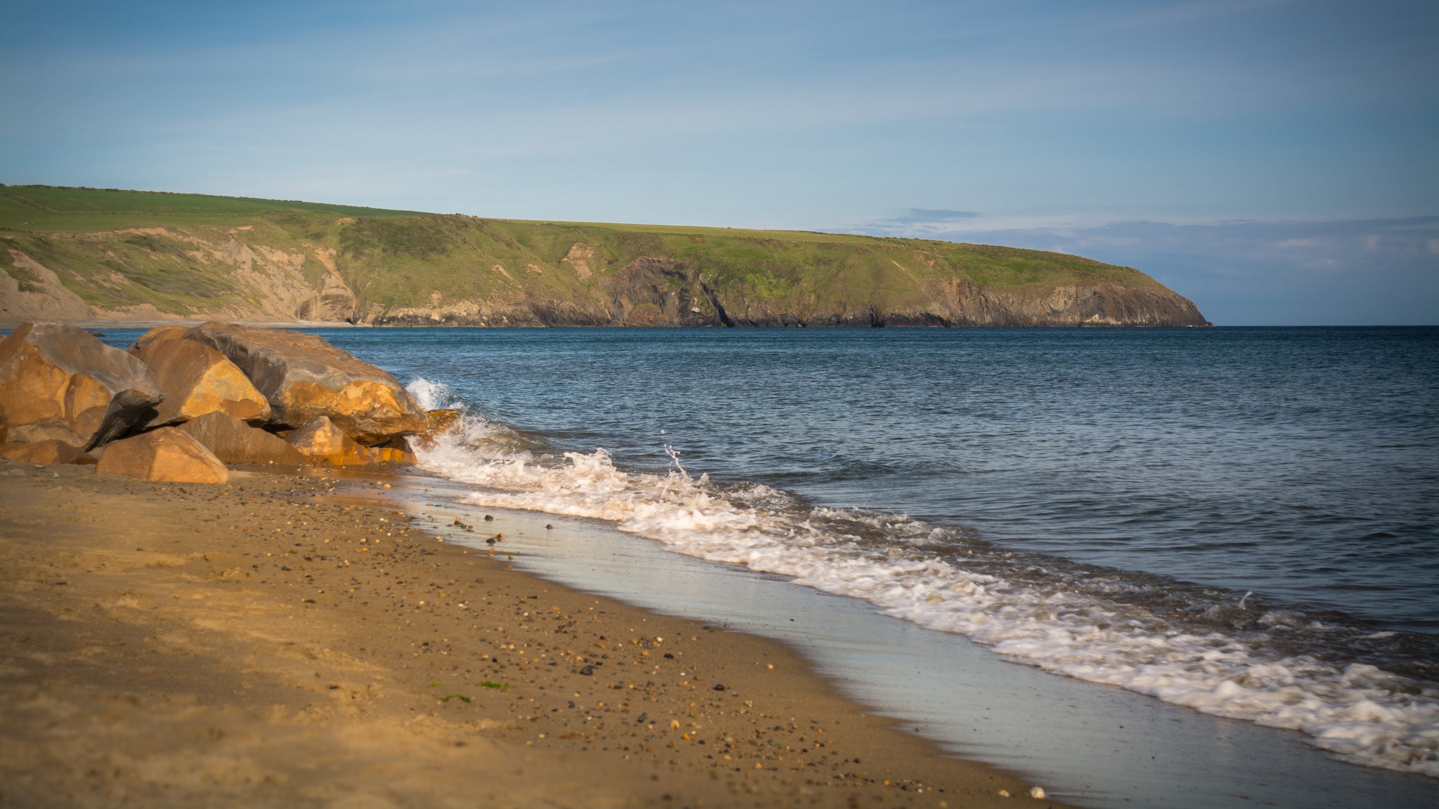 The beach by Daron, Enlli, Hywyn and Meudwy in Aberdaron, Gwynedd