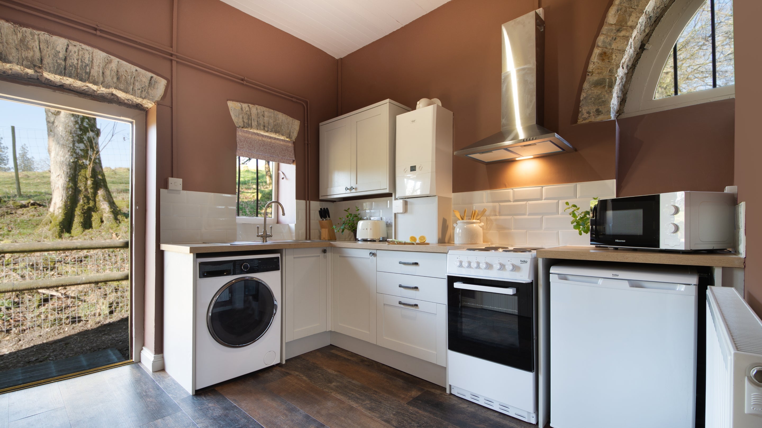 The kitchen at Dinefwr Deer Lodge, Carmarthenshire