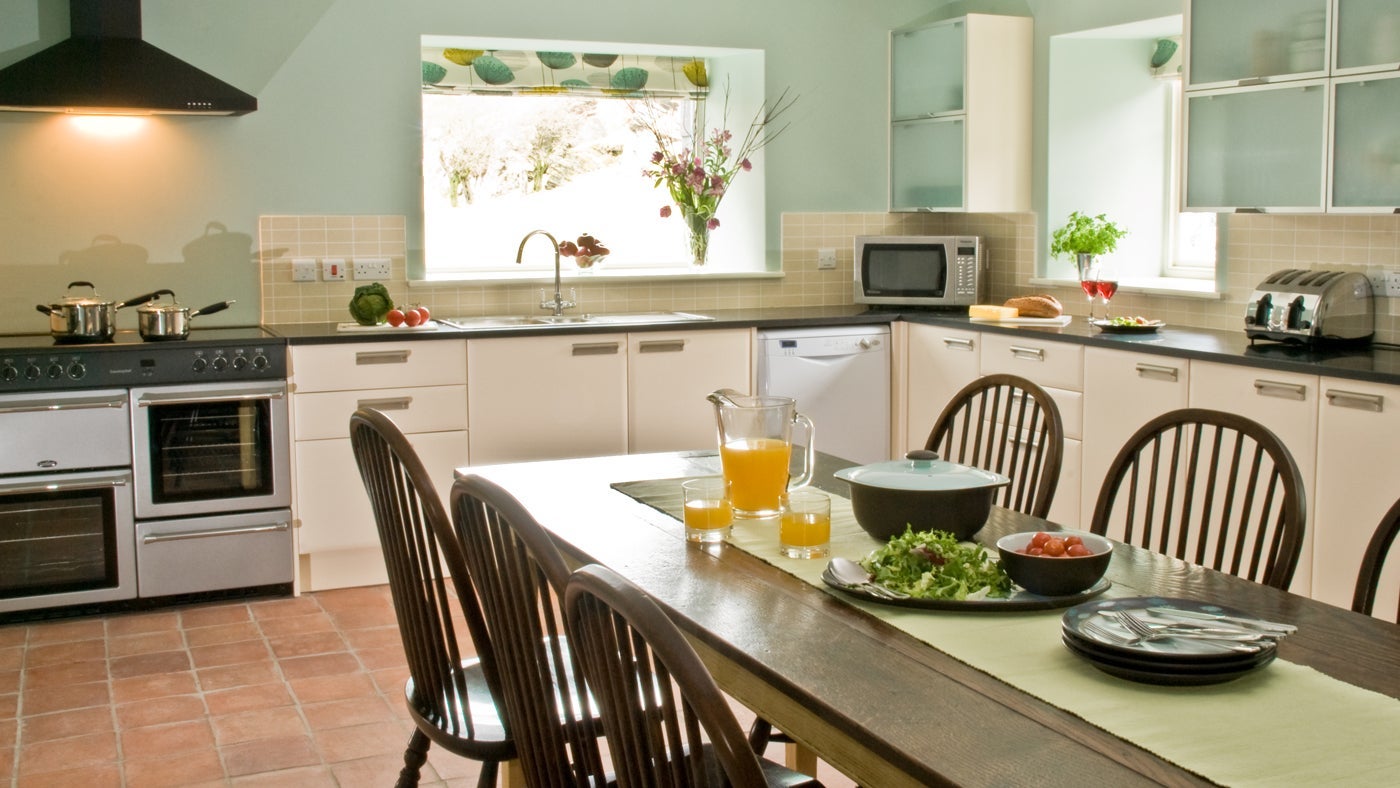The kitchen at Dyffryn Mymbyr Farm House, Conwy, Conwy