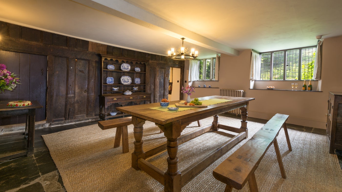 The medieval dining room at Egryn, nr Barmouth, Gwynedd
