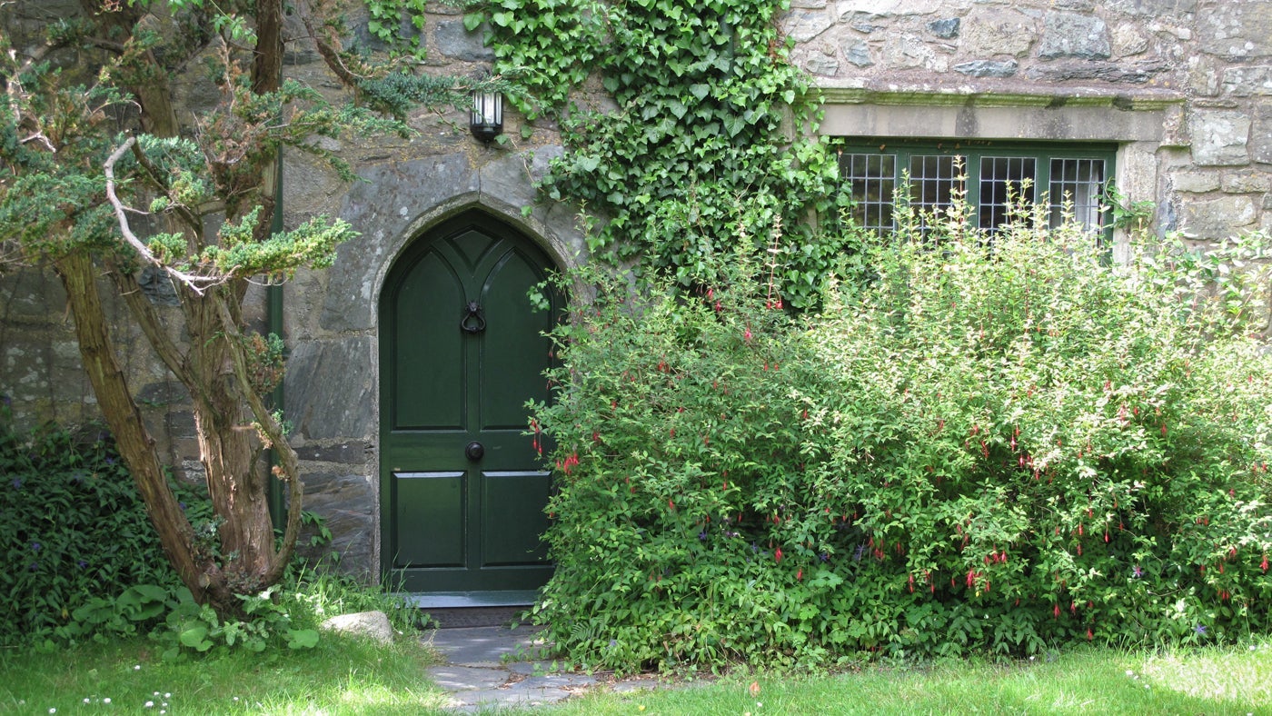Front door of Egryn, Wales