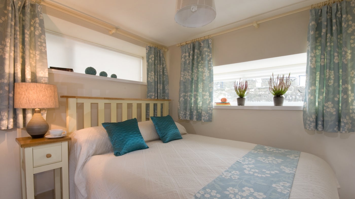 Double bedroom at Enlli, Pwllheli, Gwynedd