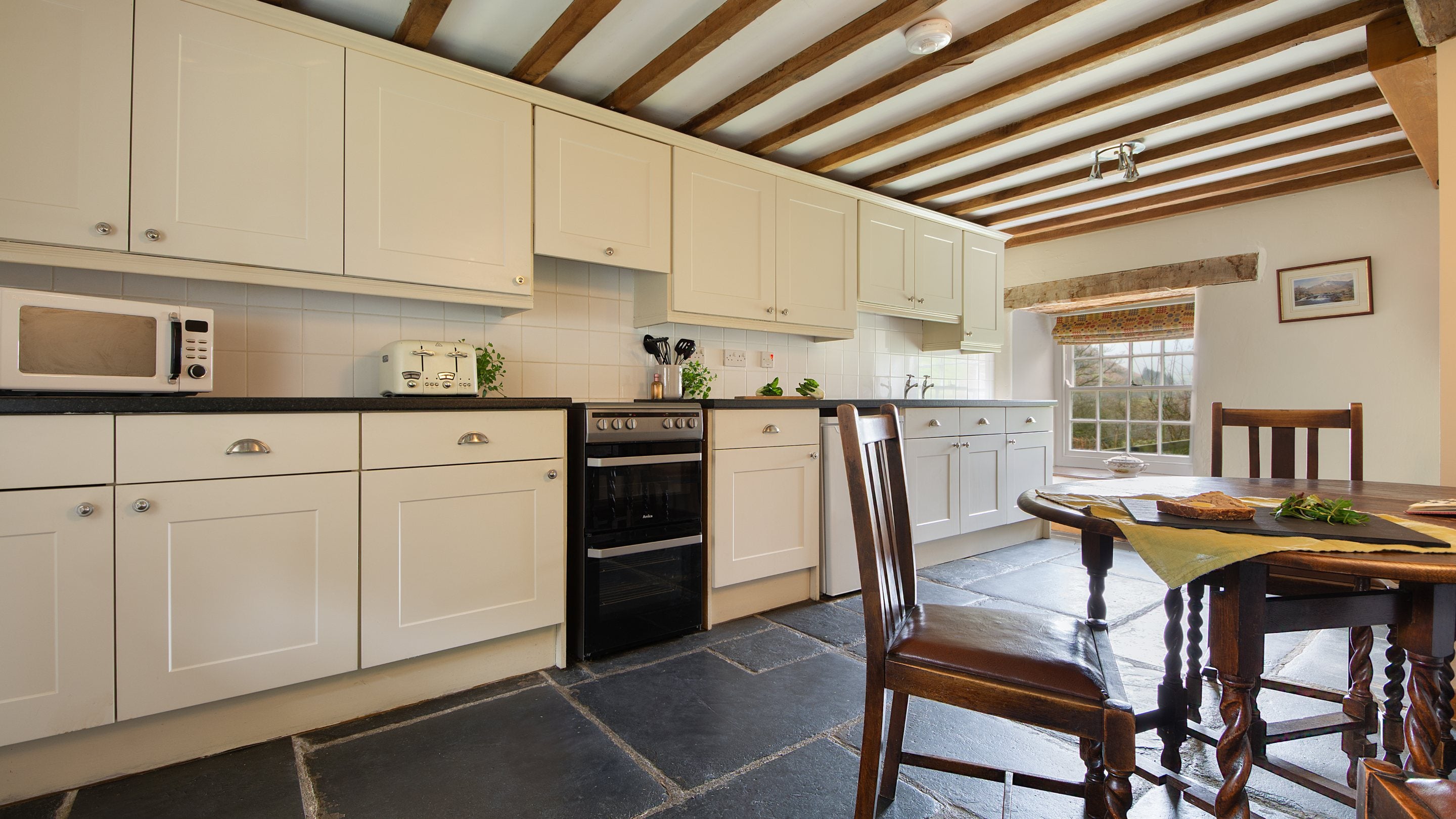 The kitchen at Fron Dirion, Powys