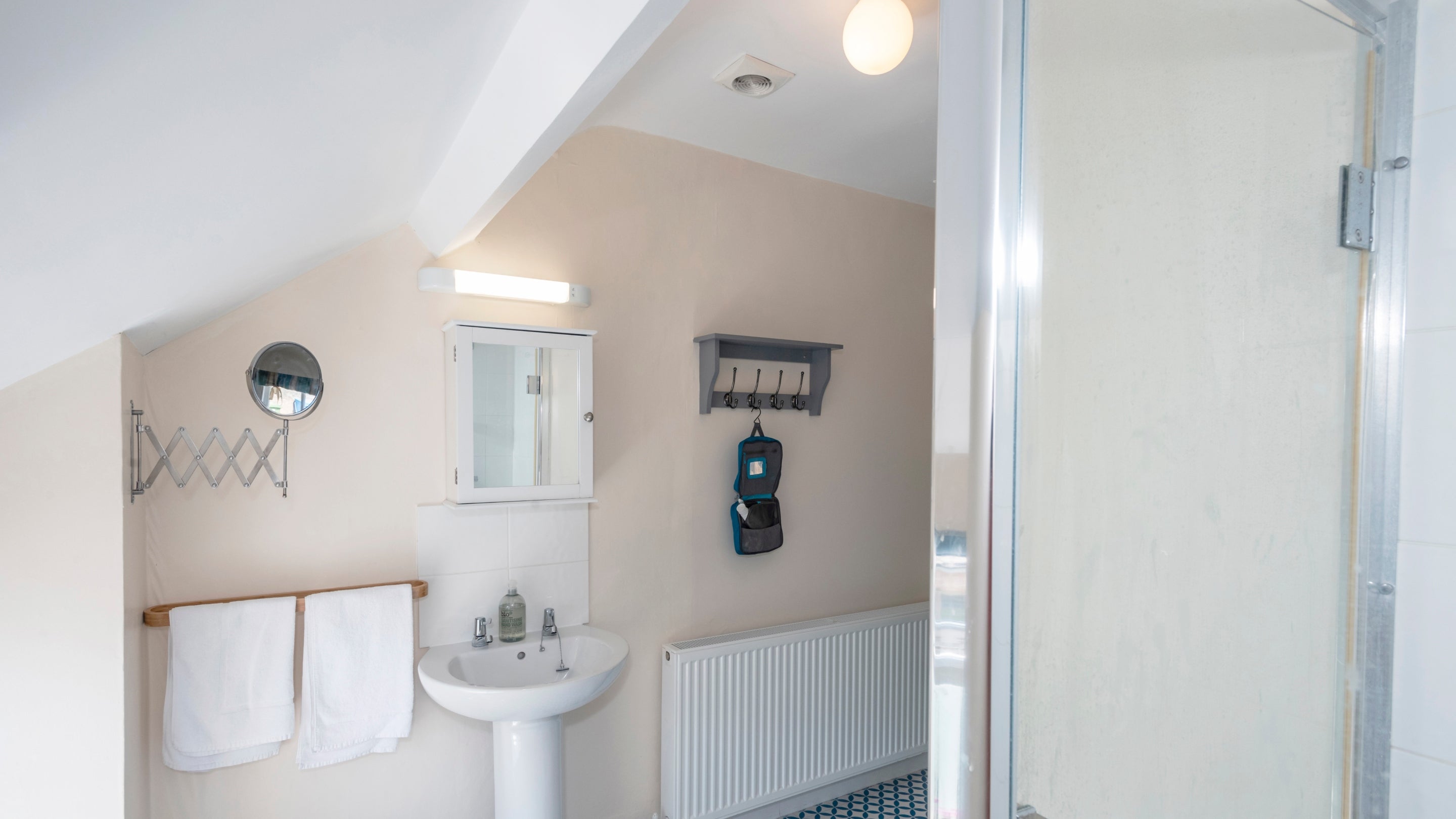 The one of the shower rooms at Gupton Bunkhouse, Pembrokeshire