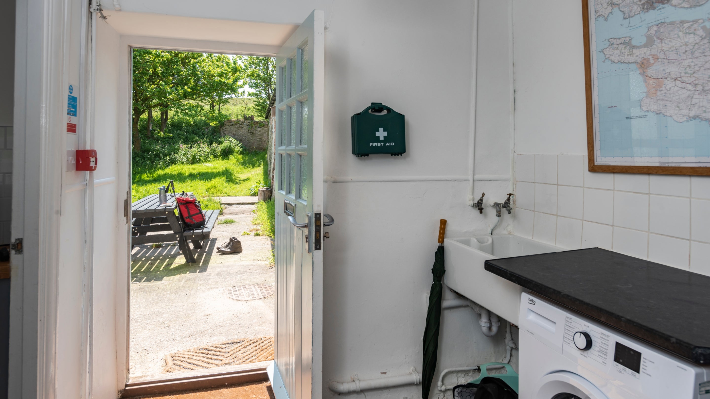 The utility room at Gupton Bunkhouse, Pembrokeshire