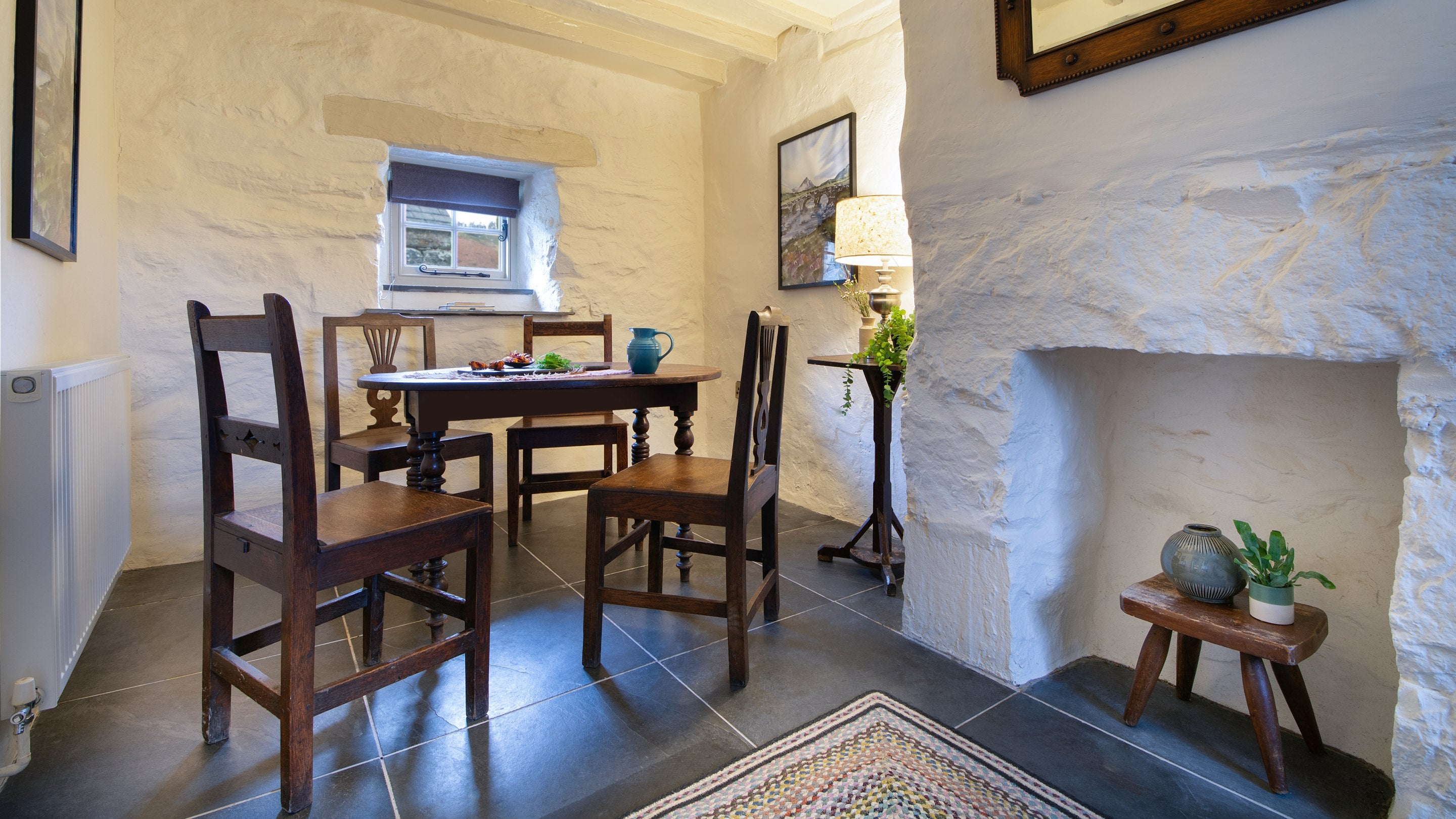 The dining room at Hafod y Fedw, Gwynedd