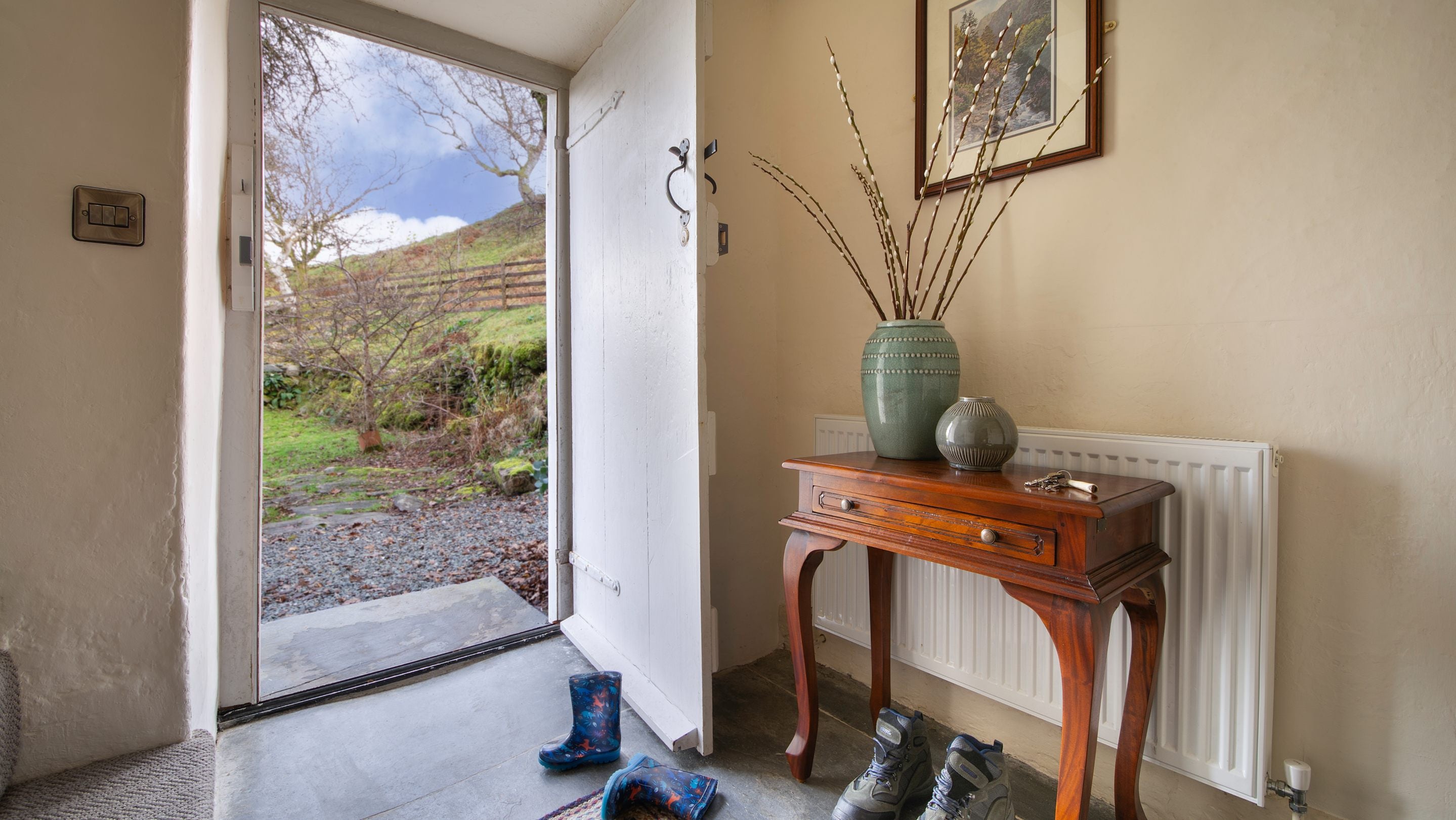 The hall at Hafod y Fedw, Gwynedd
