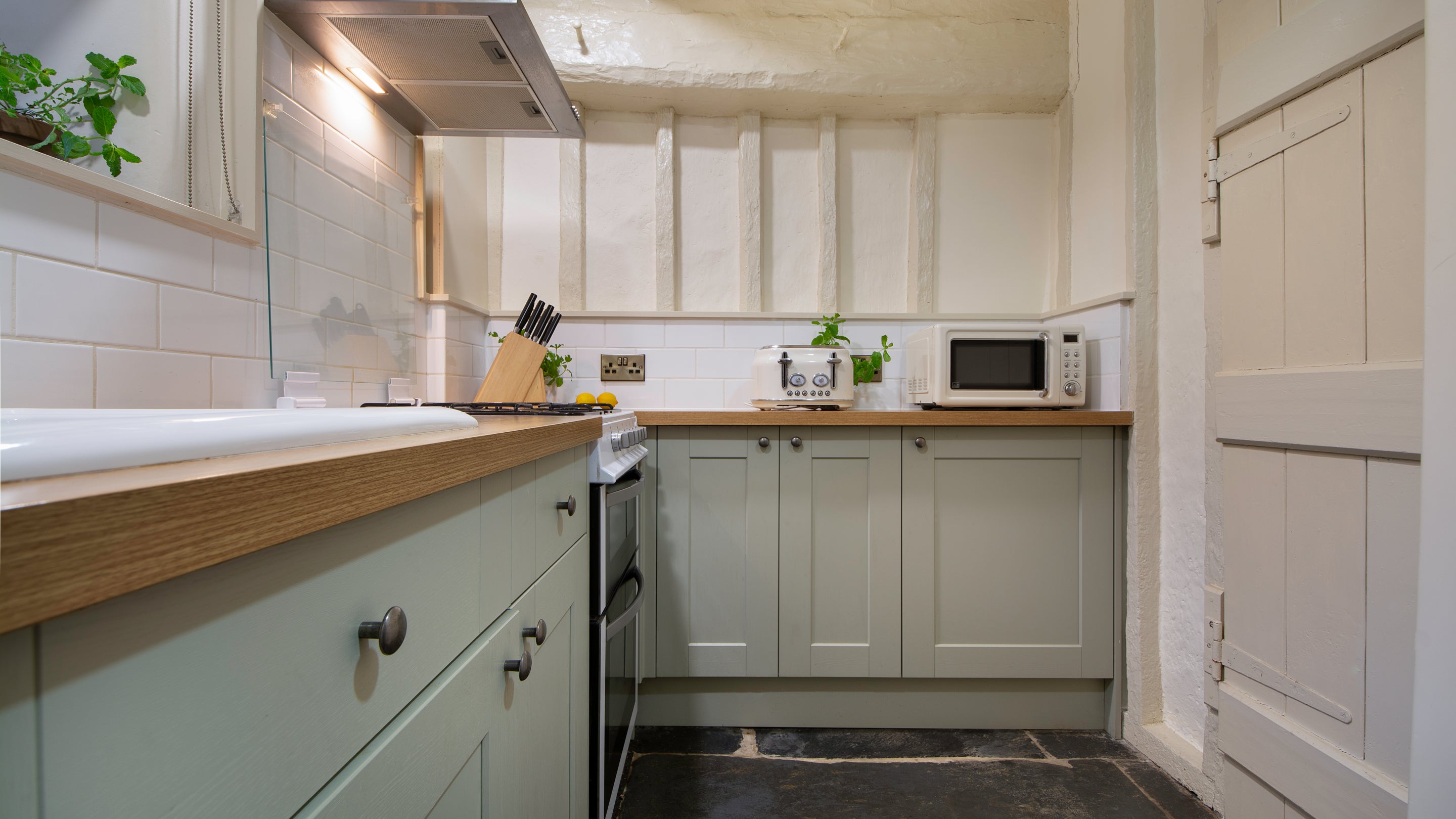 The kitchen at Hafod y Fedw, Gwynedd